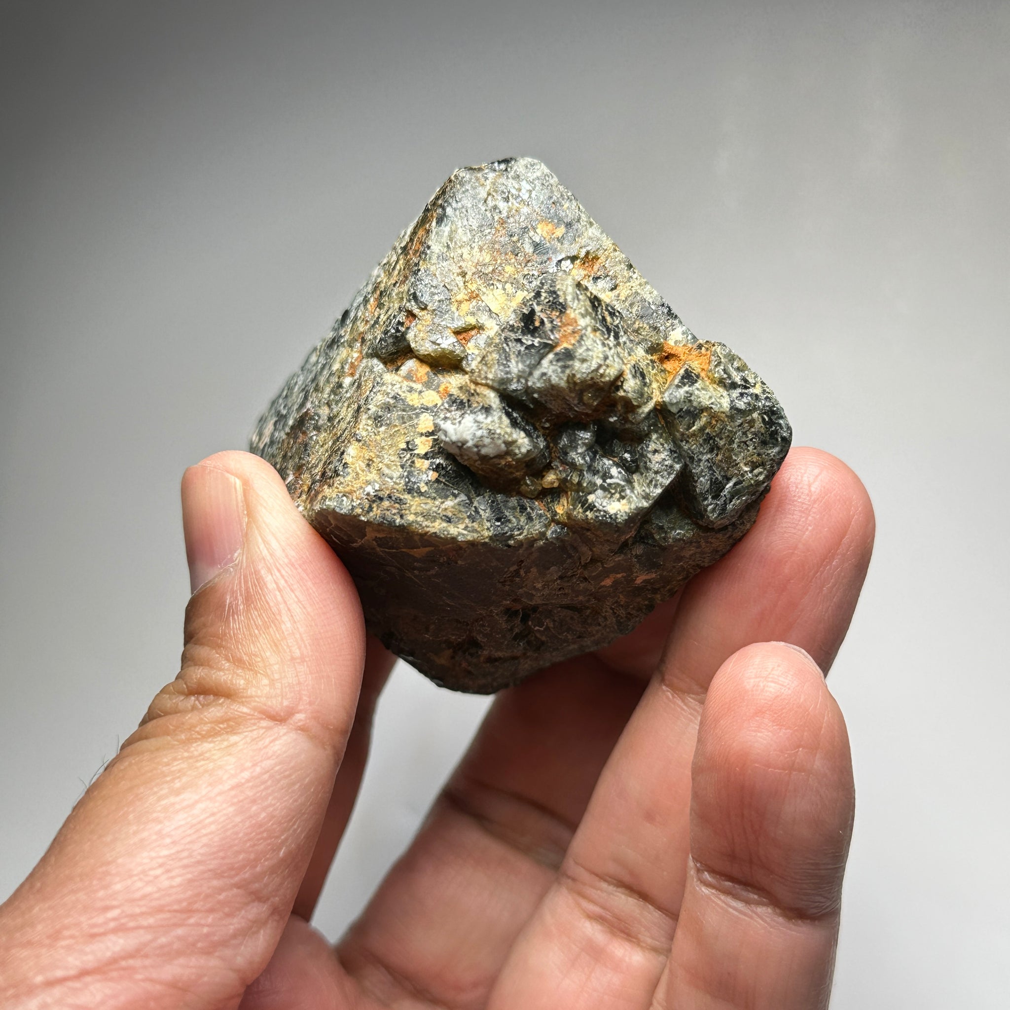 Black Spinel Crystal, 205.40gm / 1027.00ct, 56 x 47 x 47mm, Untreated Unheated, Mahenge, Tanzania