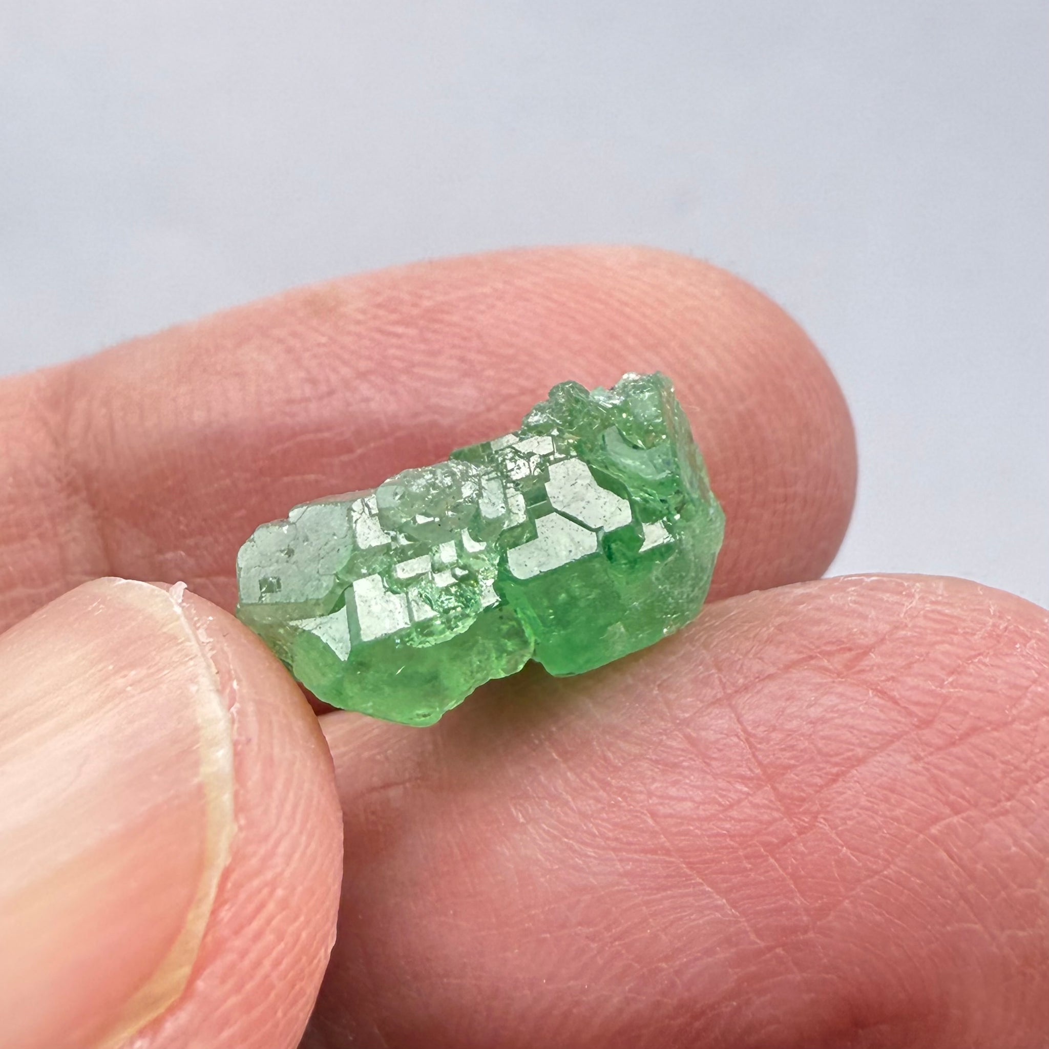 Tsavorite Garnet Crystal, 8.06ct, Merelani, Tanzania, Untreated Unheated