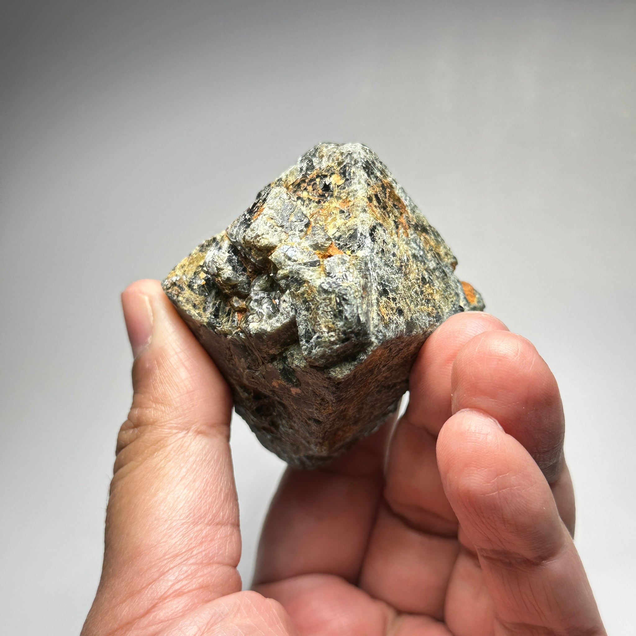 Black Spinel Crystal, 205.40gm / 1027.00ct, 56 x 47 x 47mm, Untreated Unheated, Mahenge, Tanzania