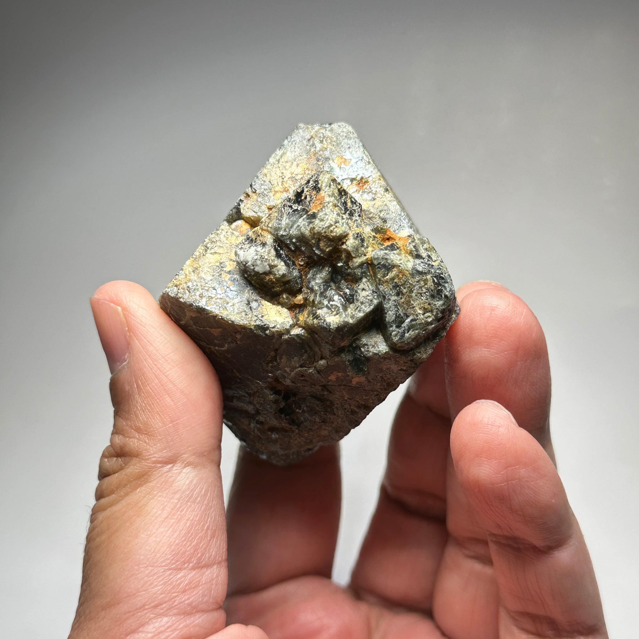 Black Spinel Crystal, 205.40gm / 1027.00ct, 56 x 47 x 47mm, Untreated Unheated, Mahenge, Tanzania