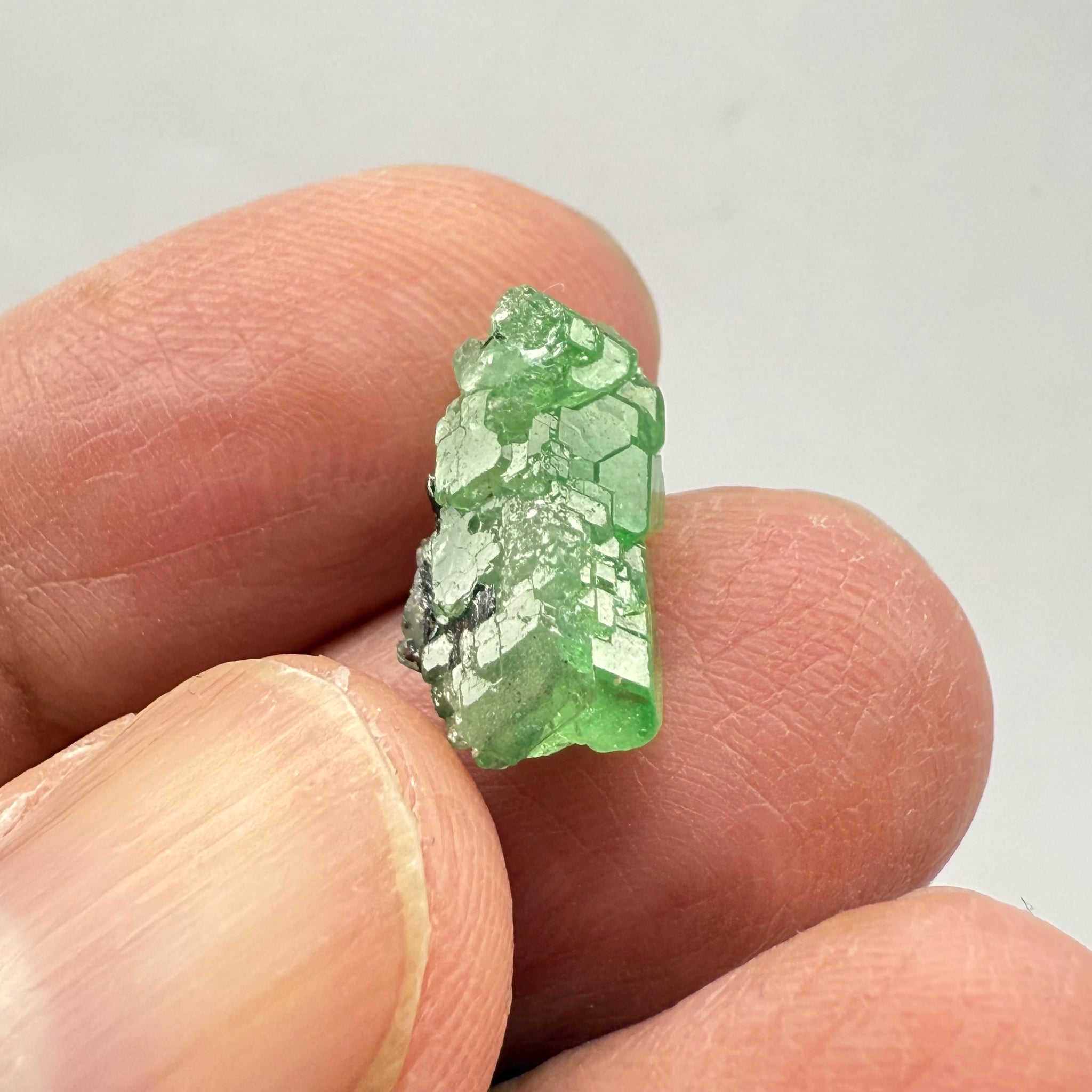 Tsavorite Garnet Crystal, 8.06ct, Merelani, Tanzania, Untreated Unheated