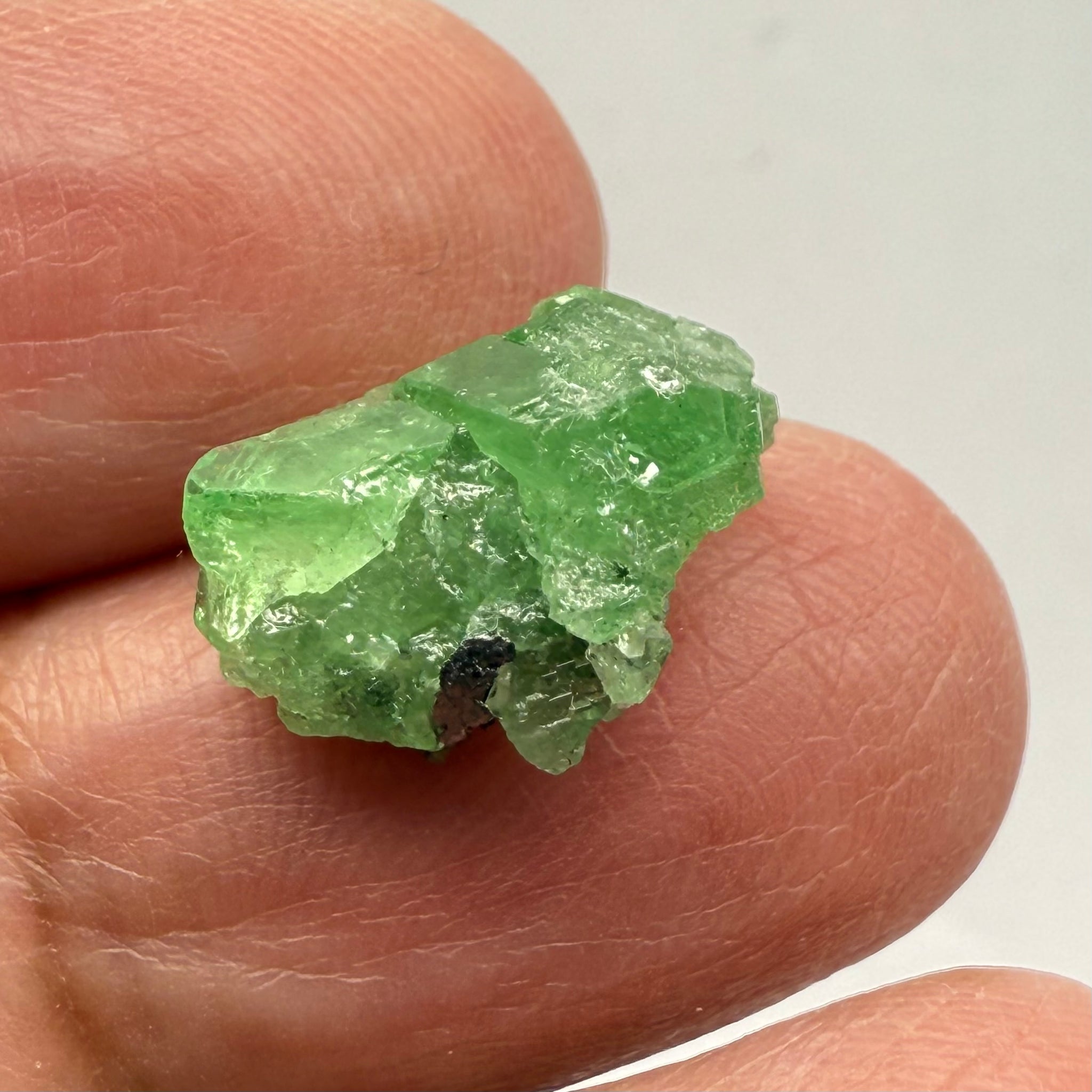 Tsavorite Garnet Crystal, 8.06ct, Merelani, Tanzania, Untreated Unheated