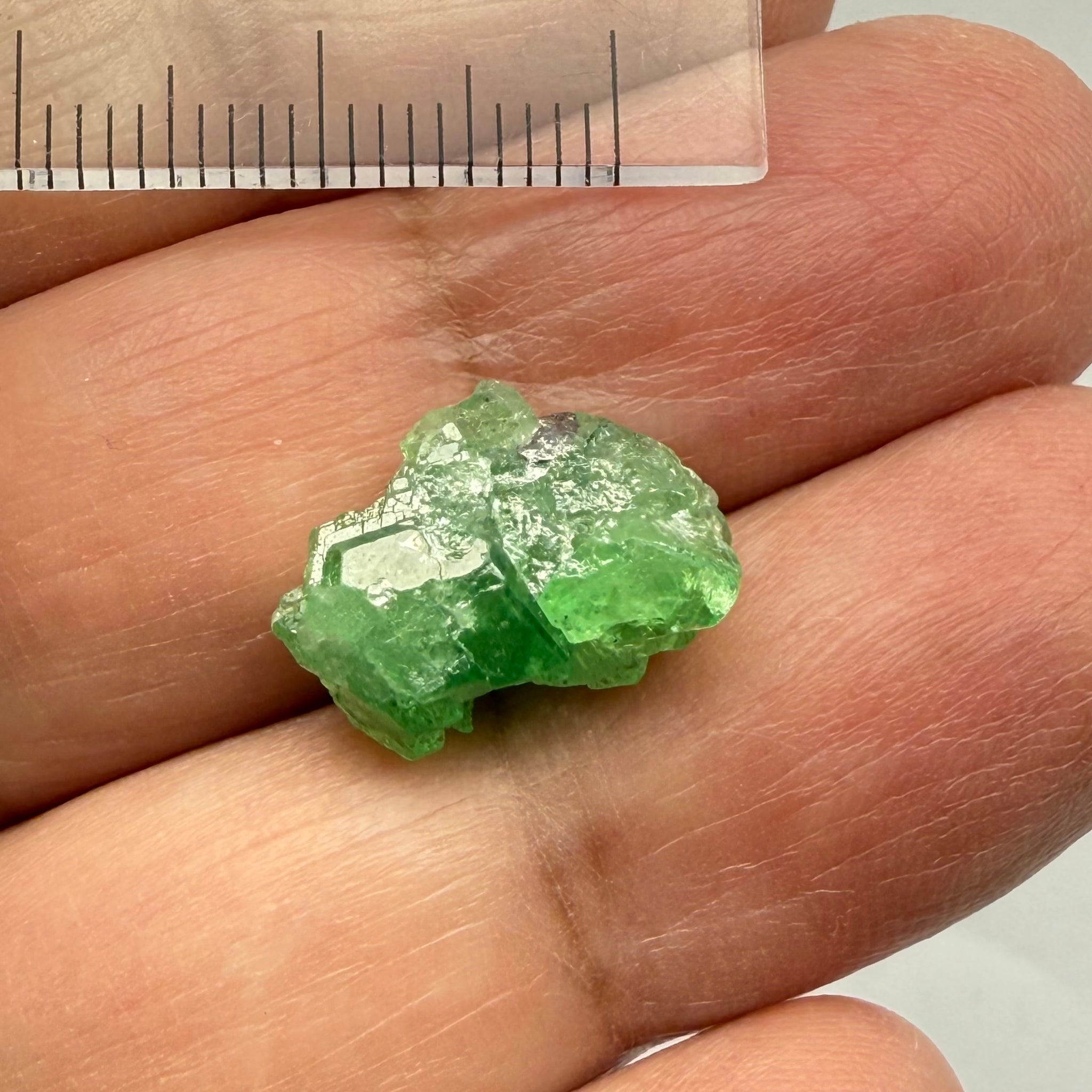 Tsavorite Garnet Crystal, 8.06ct, Merelani, Tanzania, Untreated Unheated