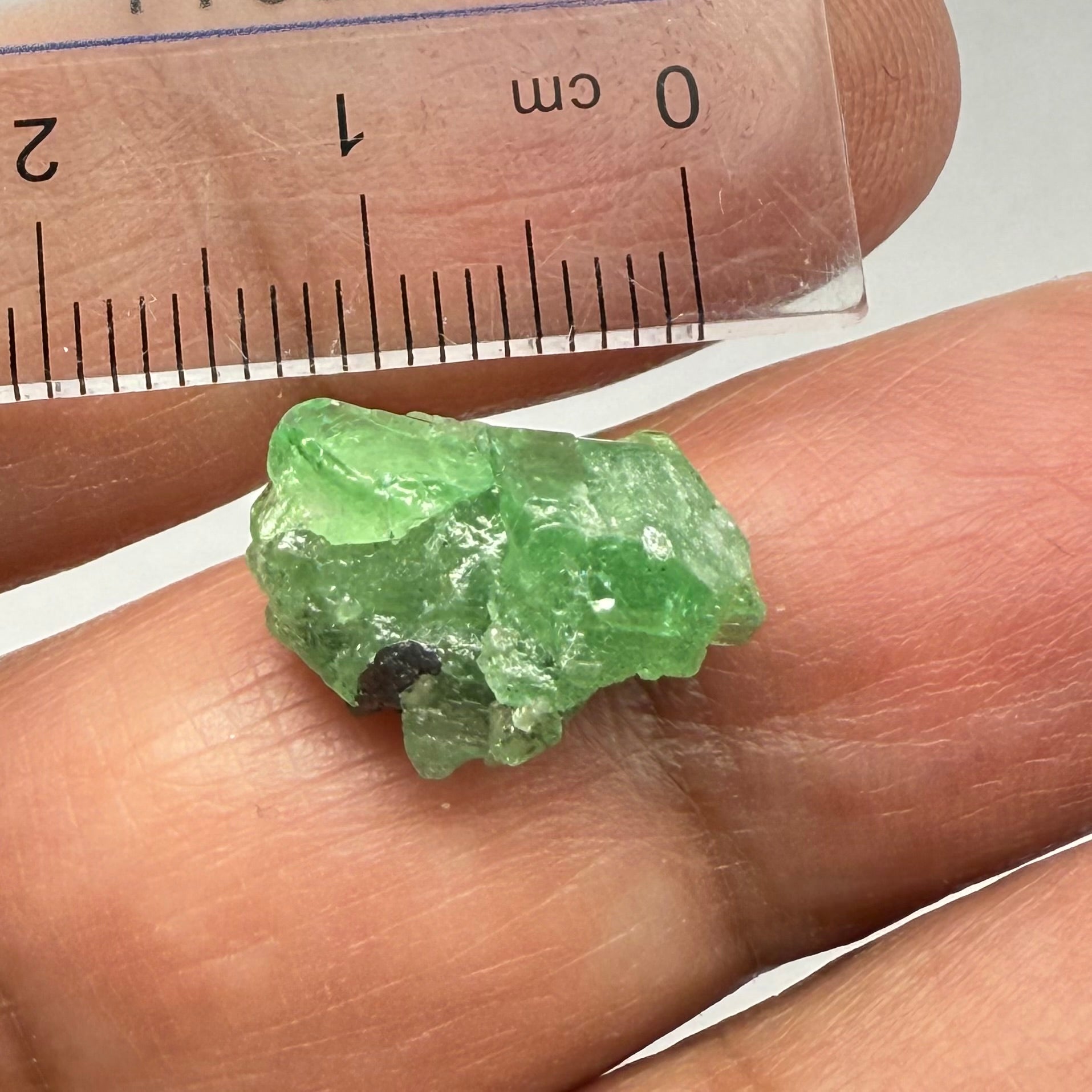 Tsavorite Garnet Crystal, 8.06ct, Merelani, Tanzania, Untreated Unheated