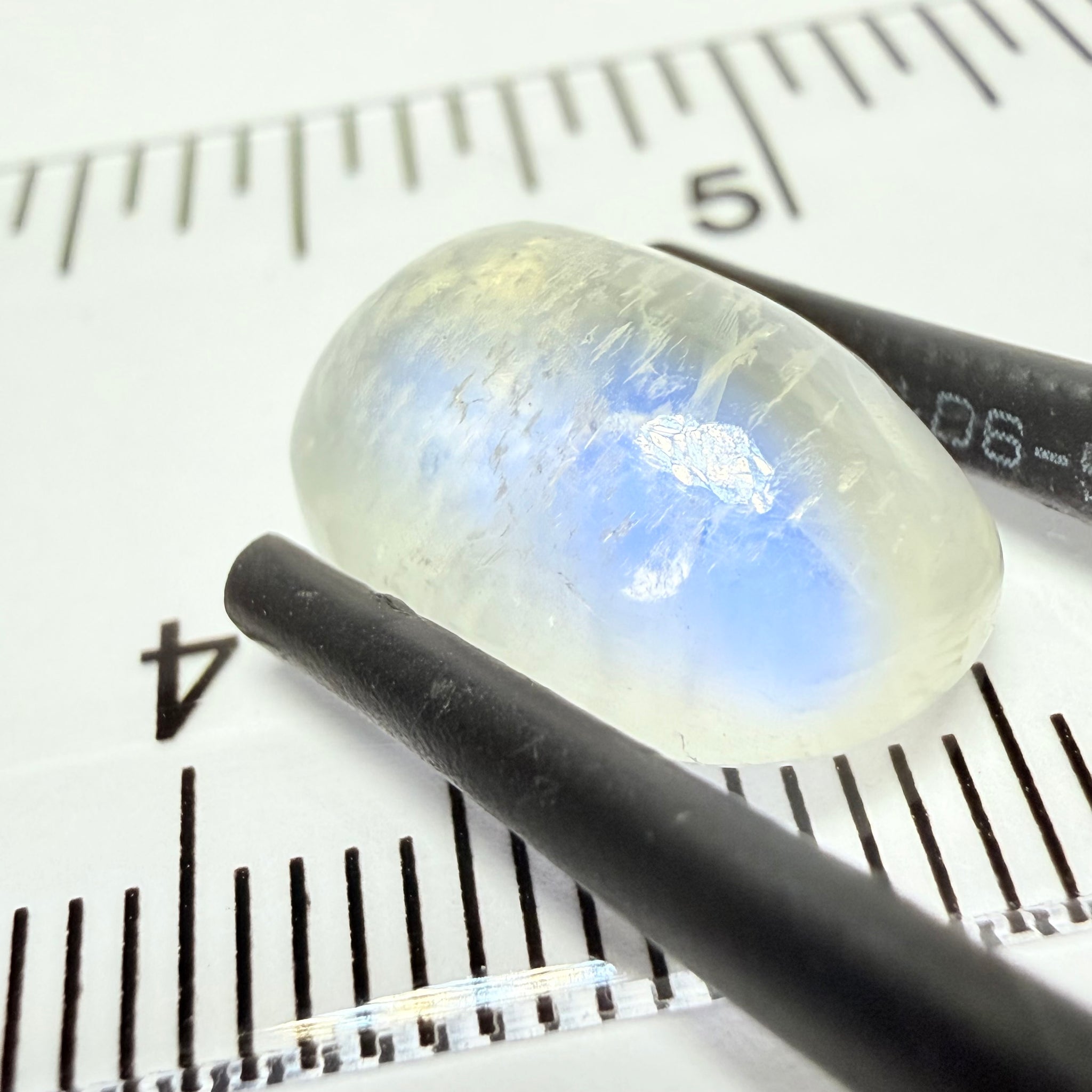 Blue Sheen Moonstone Cabochon, 6.56ct, Tanzania, Untreated Unheated