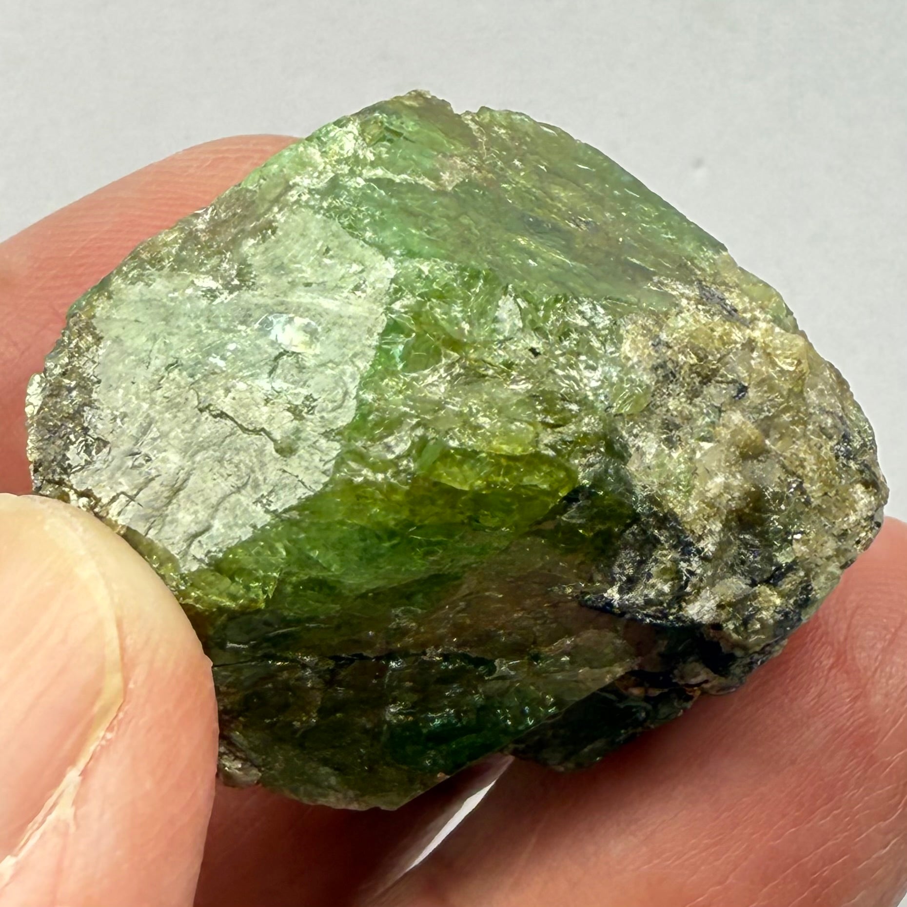Tsavorite Garnet Crystal on Matrix, 159.8ct, Merelani, Tanzania, Untreated Unheated