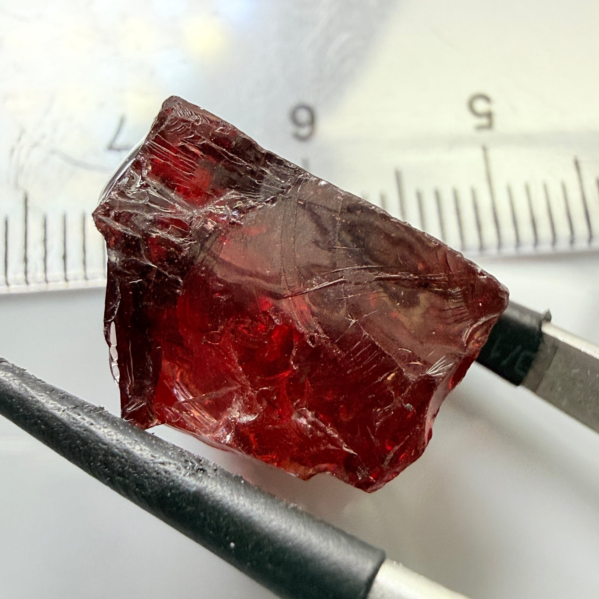 Umba Garnet, 19.58ct, Umba Valley, Tanzania, Untreated Unheated, 2 large veils
