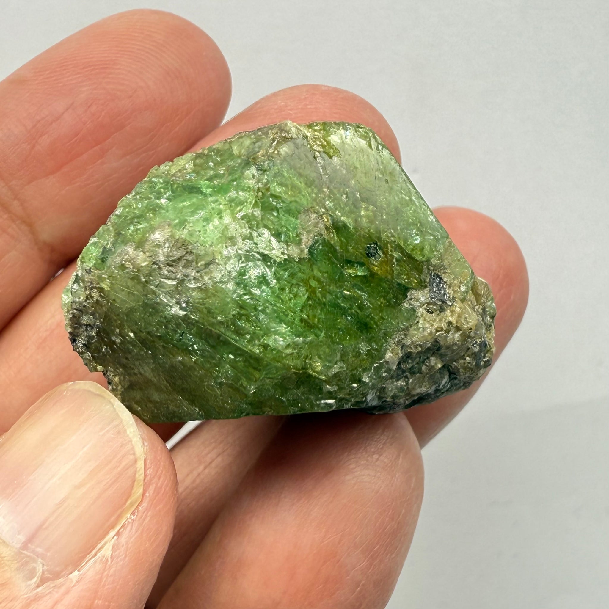 Tsavorite Garnet Crystal on Matrix, 159.8ct, Merelani, Tanzania, Untreated Unheated