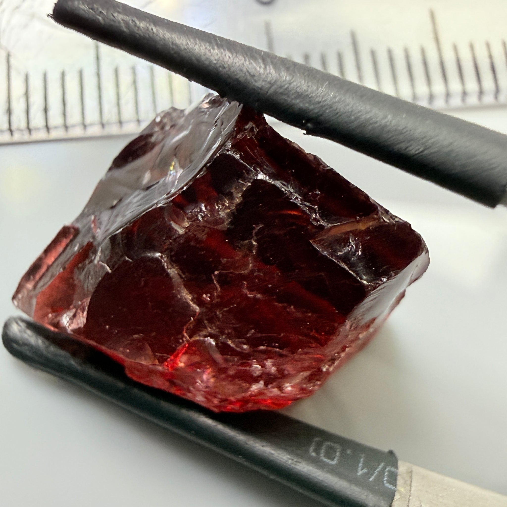 Umba Garnet, 19.58ct, Umba Valley, Tanzania, Untreated Unheated, 2 large veils