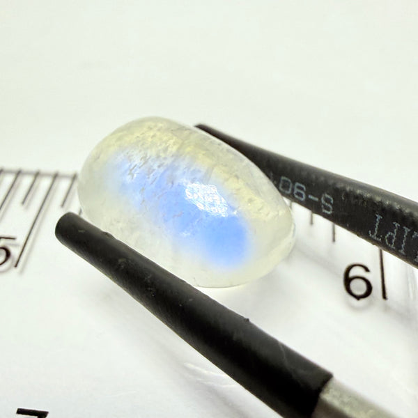 Blue Sheen Moonstone Cabochon, 6.56ct, Tanzania, Untreated Unheated
