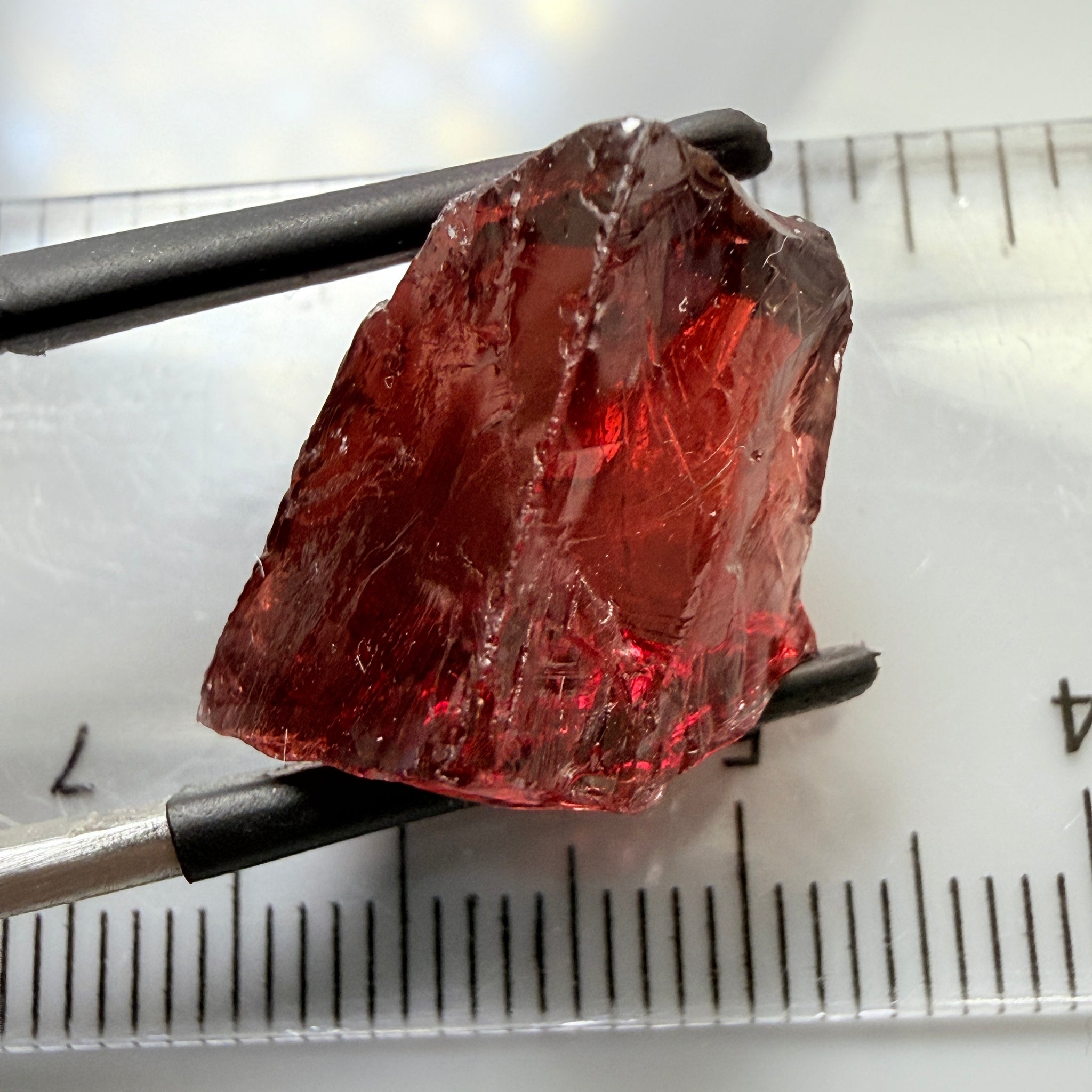 Umba Garnet, 19.58ct, Umba Valley, Tanzania, Untreated Unheated, 2 large veils