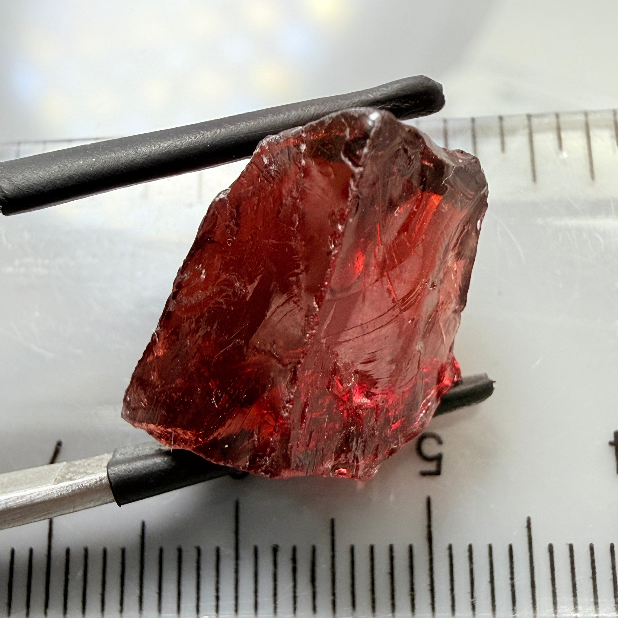 Umba Garnet, 19.58ct, Umba Valley, Tanzania, Untreated Unheated, 2 large veils