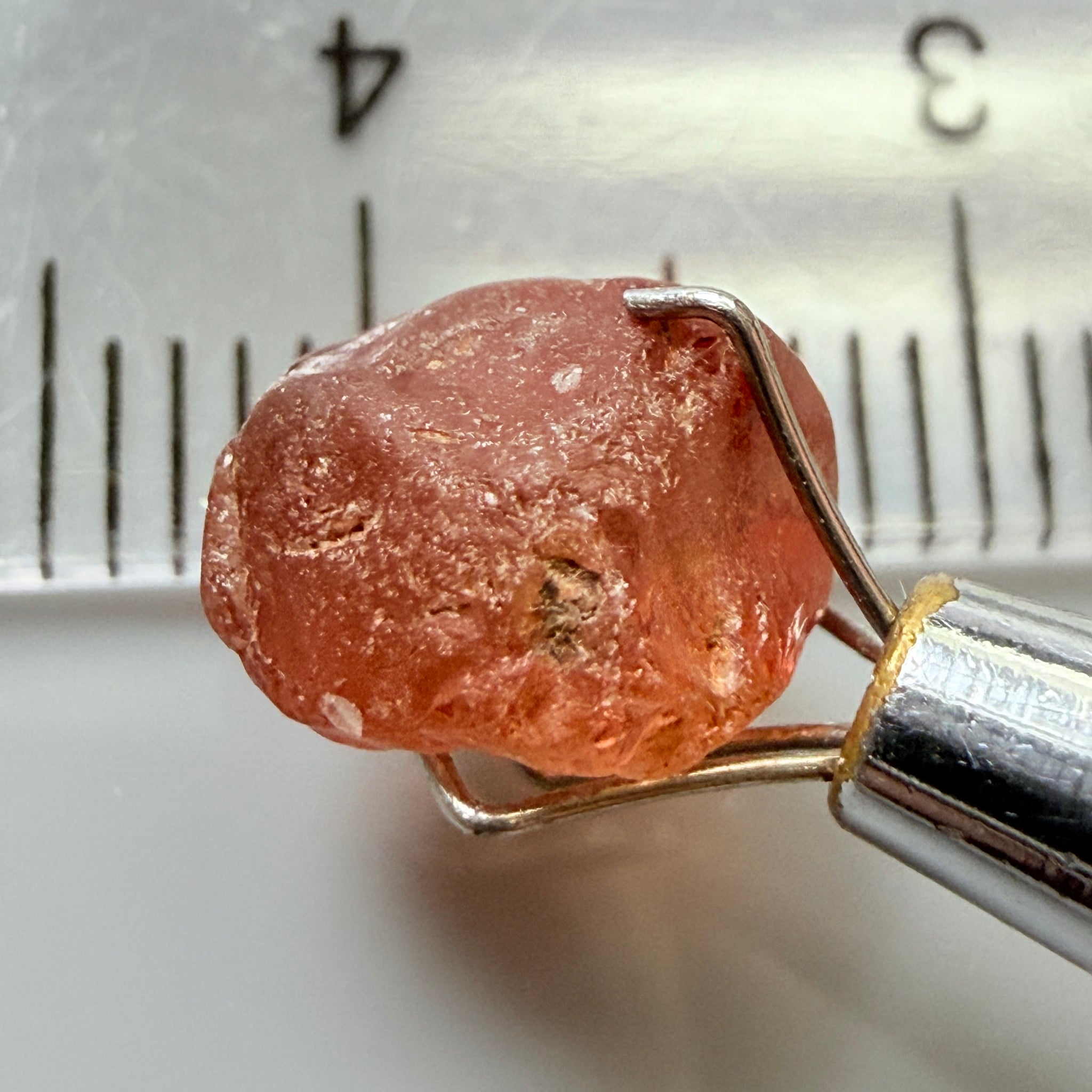 Malaya Garnet, 3.46ct, Tanzania, Untreated Unheated. VS -VVS