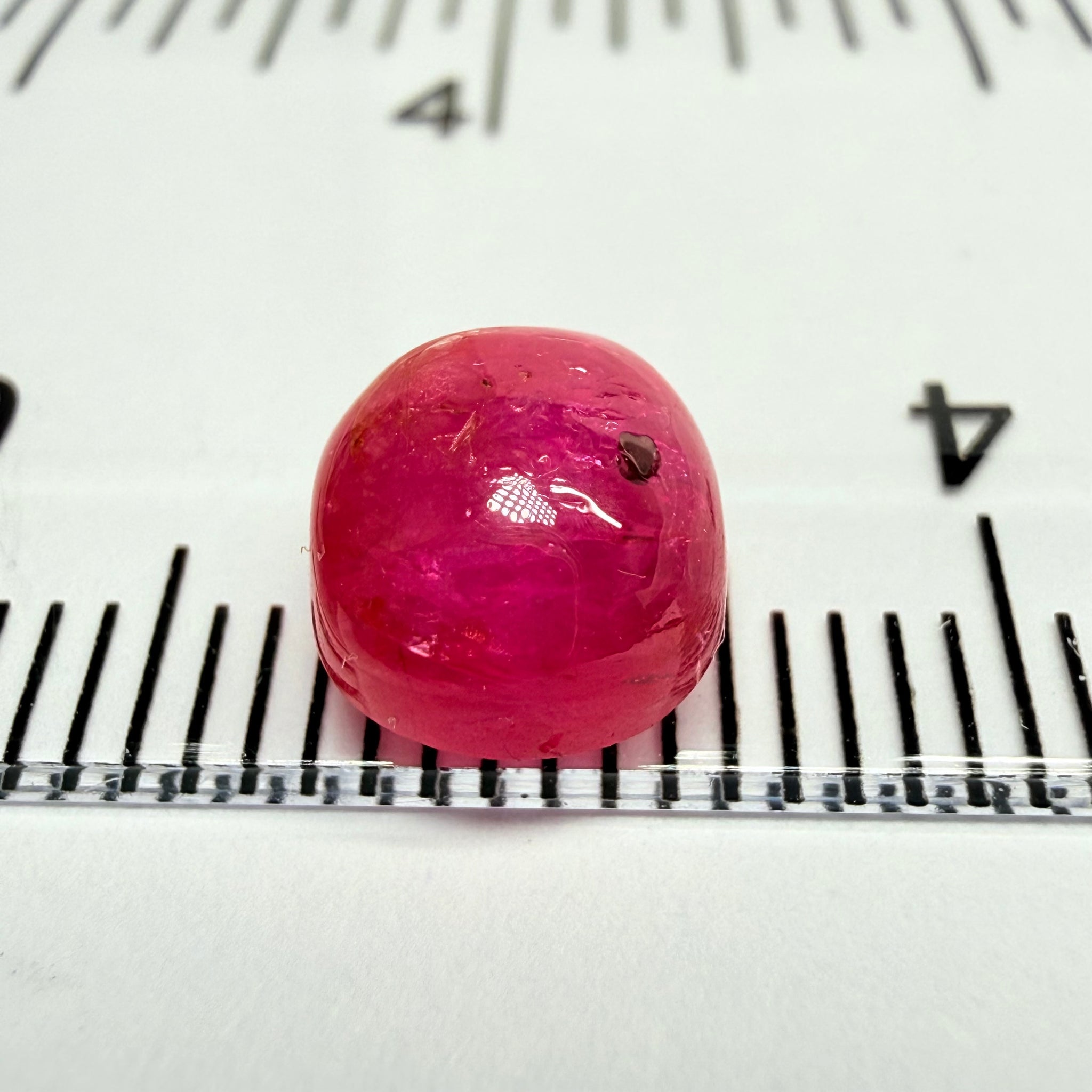 Ruby Cabochon, 2.87ct, Tanzania, Untreated Unheated
