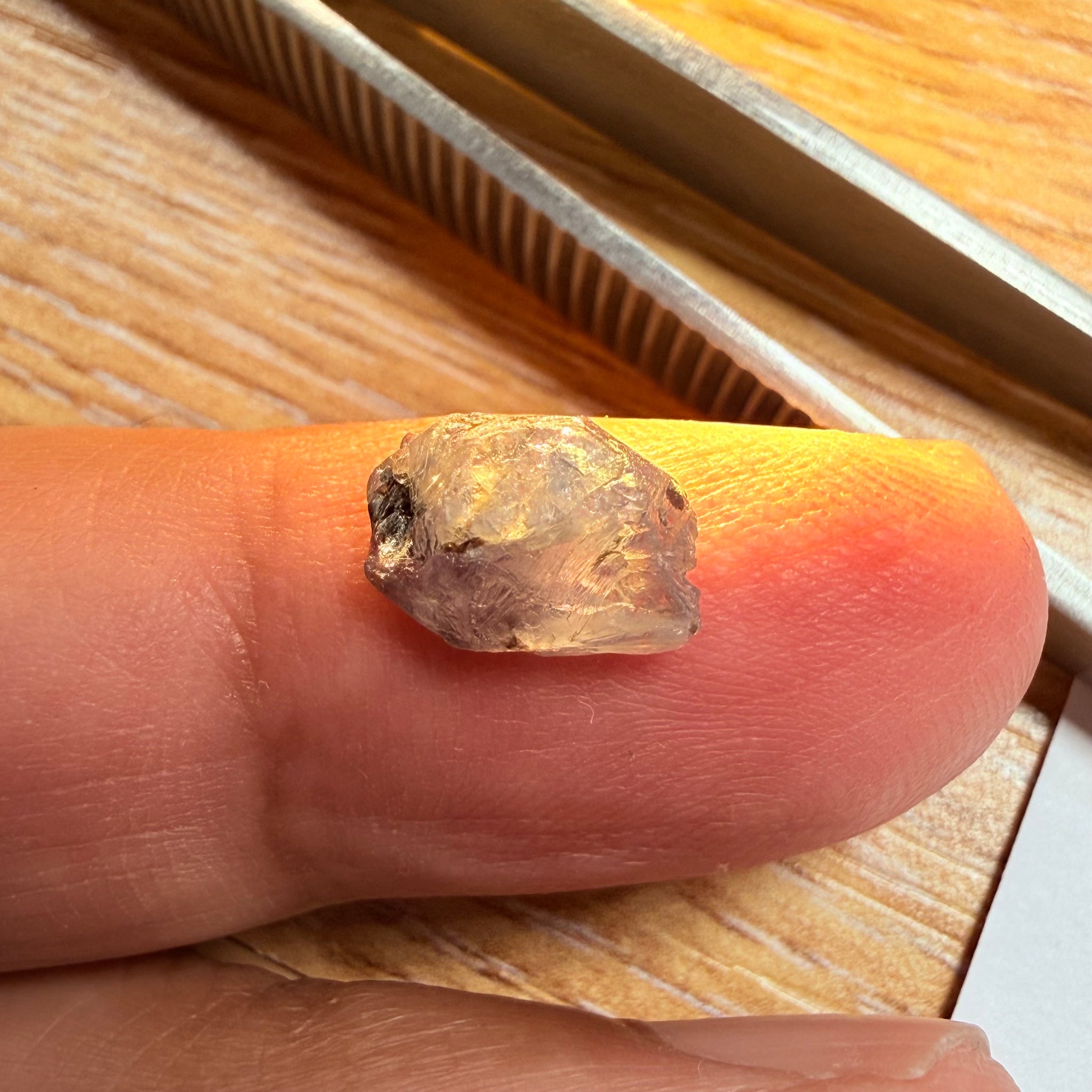 Alexandrite, 3.28ct, Manyara, Tanzania, Untreated Unheated. Good inner Facetable portion, slightly included, once the outer skin gunk is removed. See the videos
