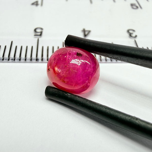 Ruby Cabochon, 2.87ct, Tanzania, Untreated Unheated