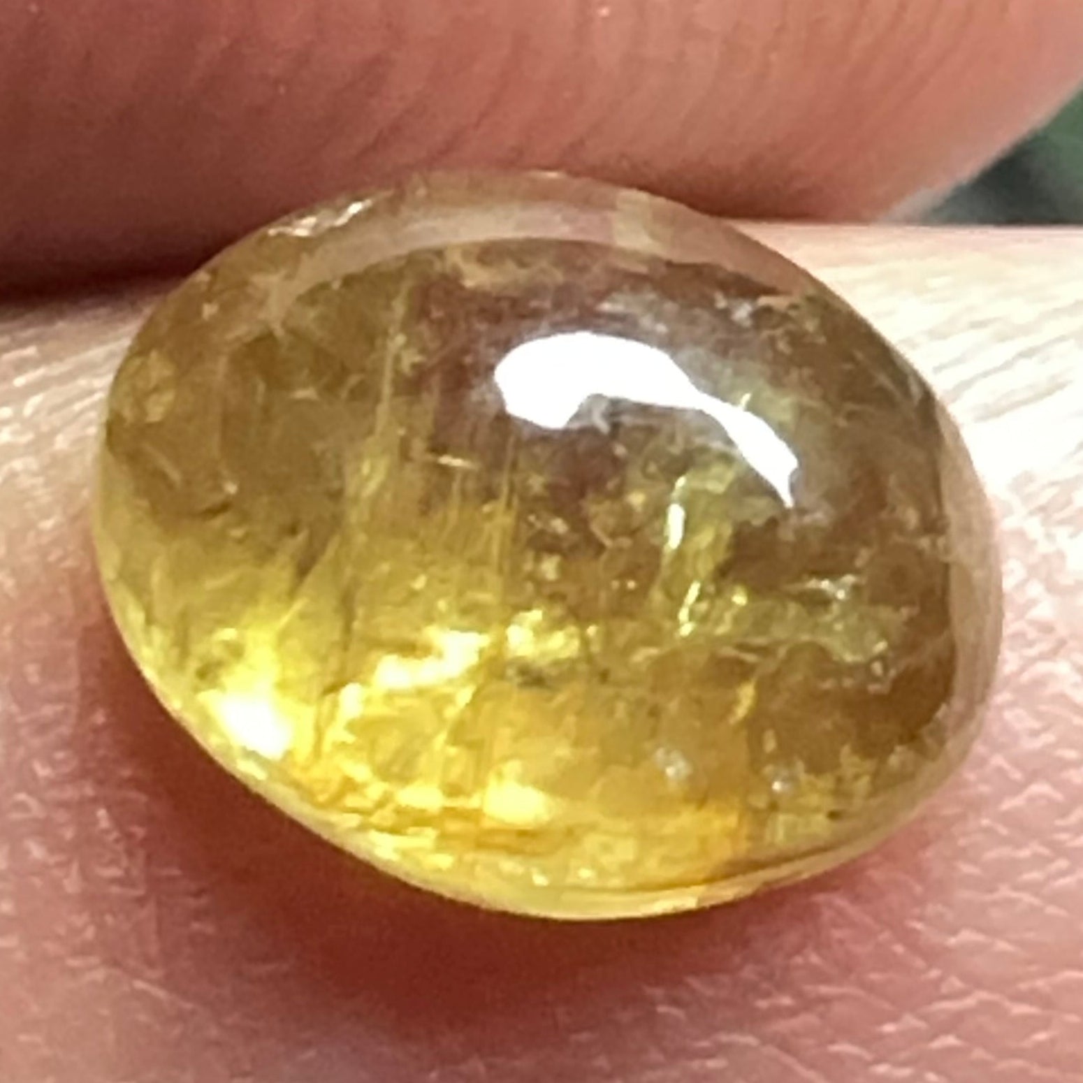 Sapphire Cabochon, 2.77ct, Umba Valley, Tanzania. Untreated Unheated.