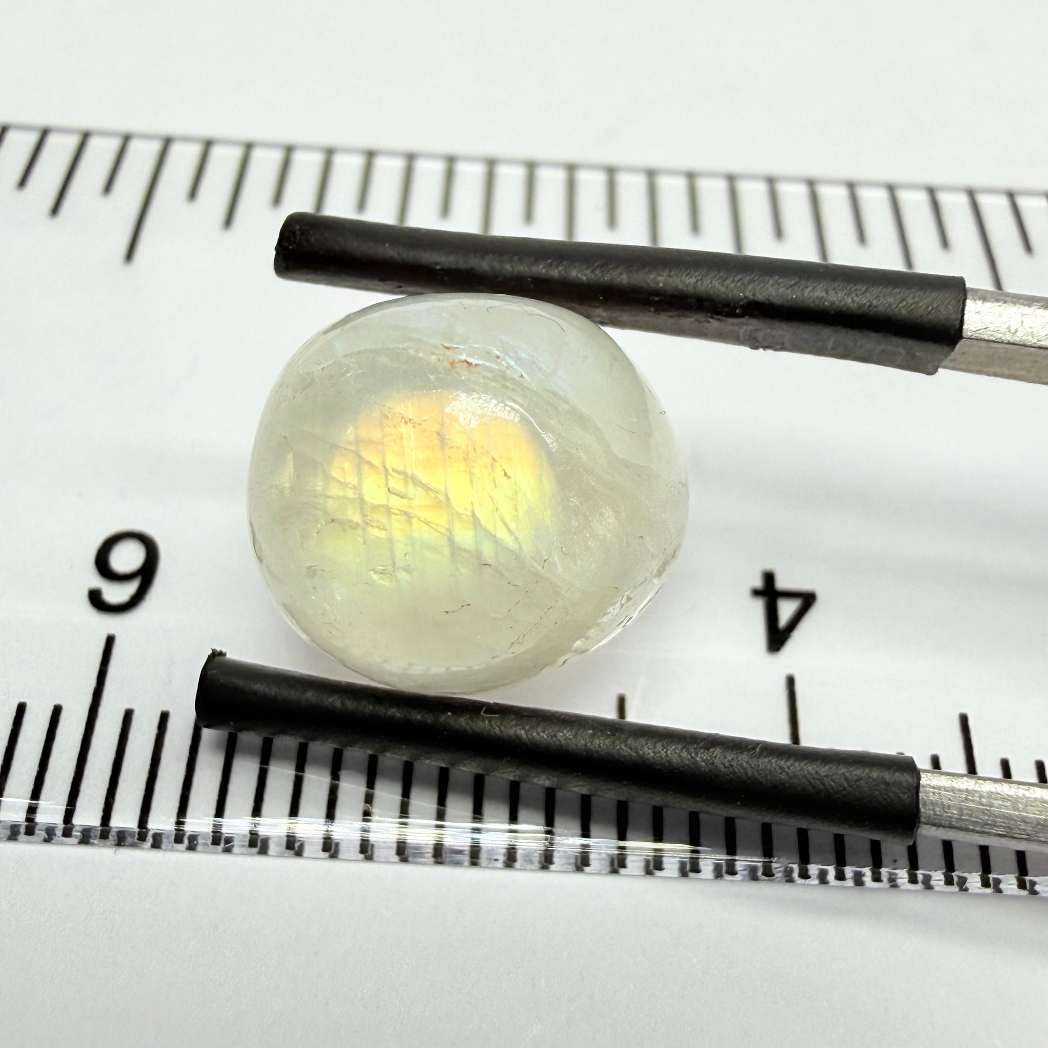 Blue Sheen Moonstone Cabochon, 8.37ct, Tanzania, Untreated Unheated, opaque