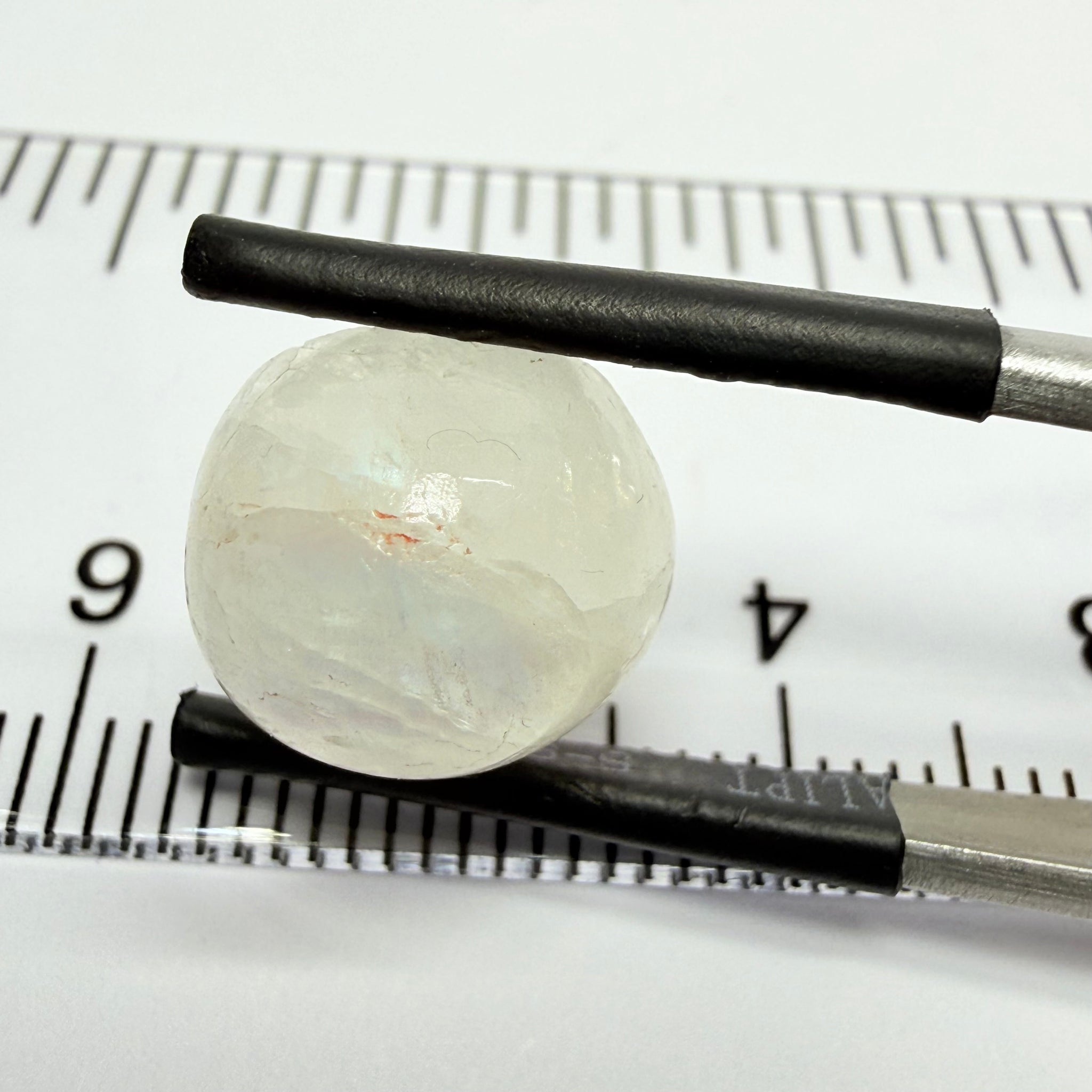 Blue Sheen Moonstone Cabochon, 8.37ct, Tanzania, Untreated Unheated, opaque