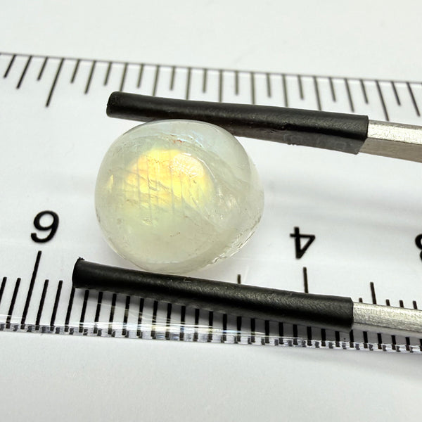 Blue Sheen Moonstone Cabochon, 8.37ct, Tanzania, Untreated Unheated, opaque