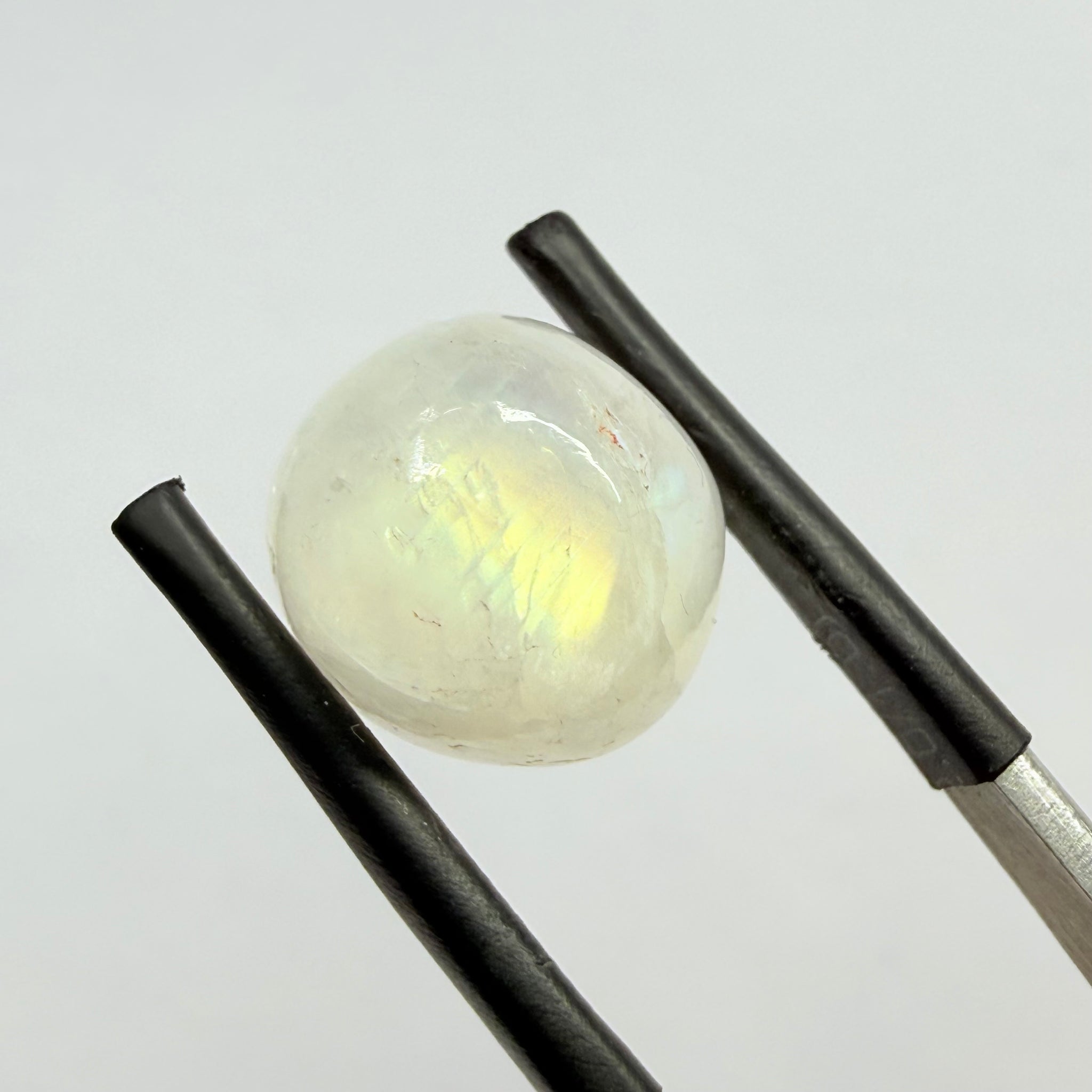 Blue Sheen Moonstone Cabochon, 8.37ct, Tanzania, Untreated Unheated, opaque