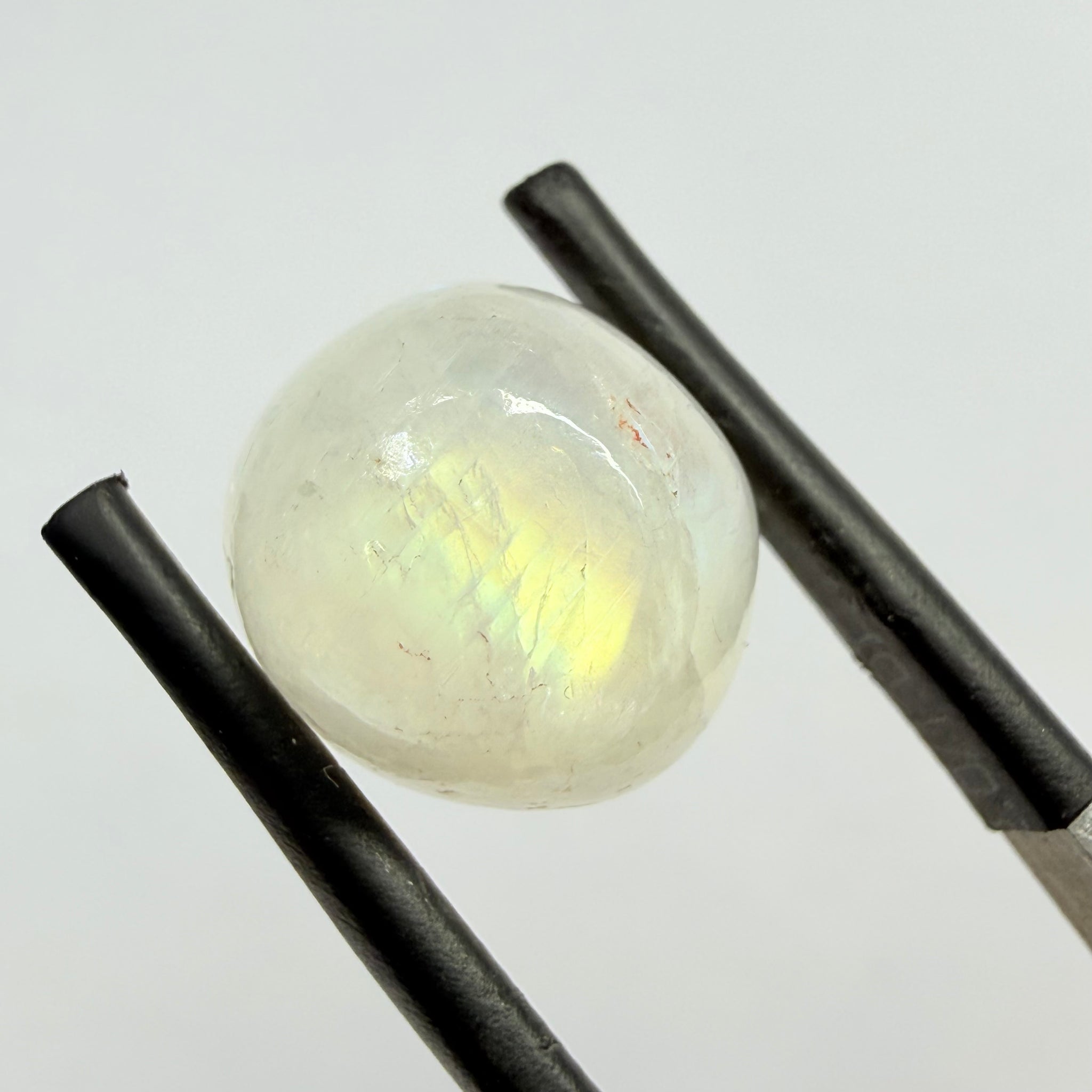 Blue Sheen Moonstone Cabochon, 8.37ct, Tanzania, Untreated Unheated, opaque