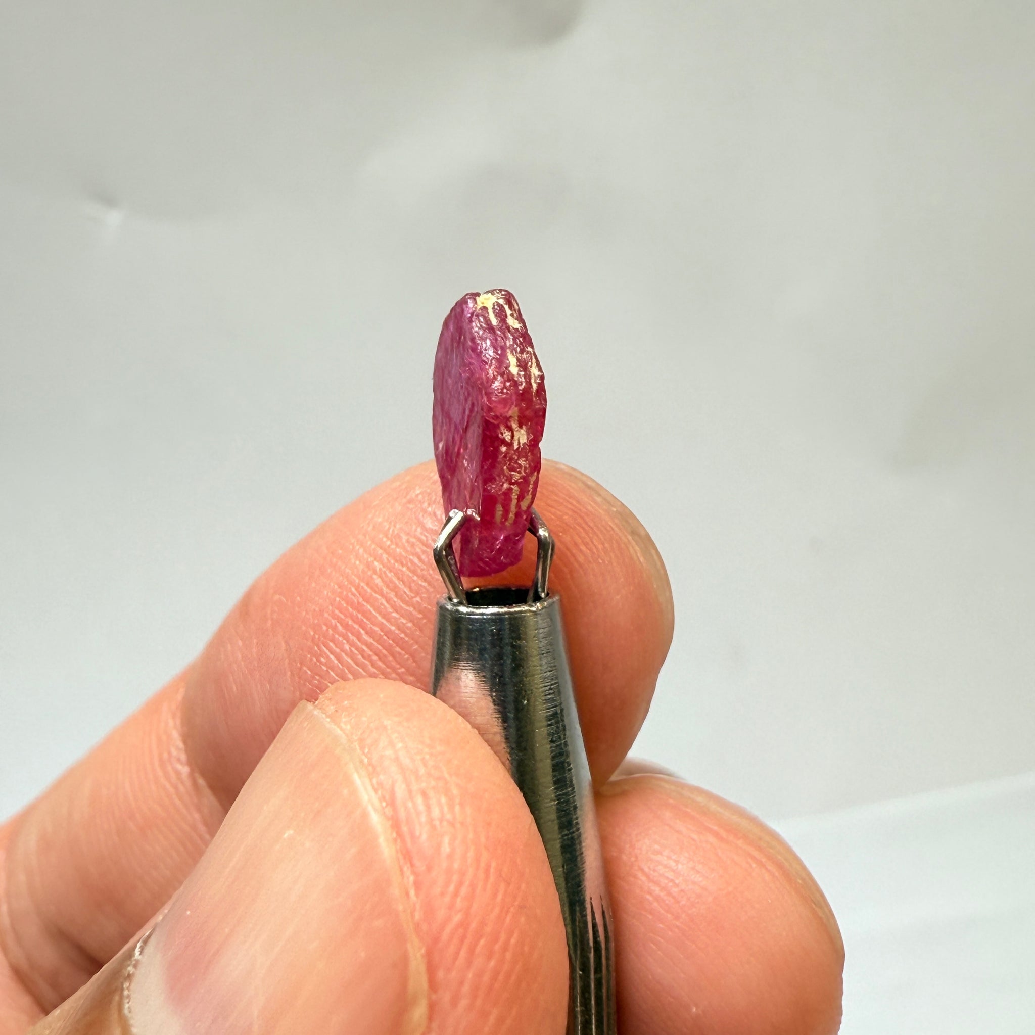 Ruby Crystal, 2.52ct, very thin, Tanzania, Untreated Unheated, not for faceting, excellent to set into jewellery as is