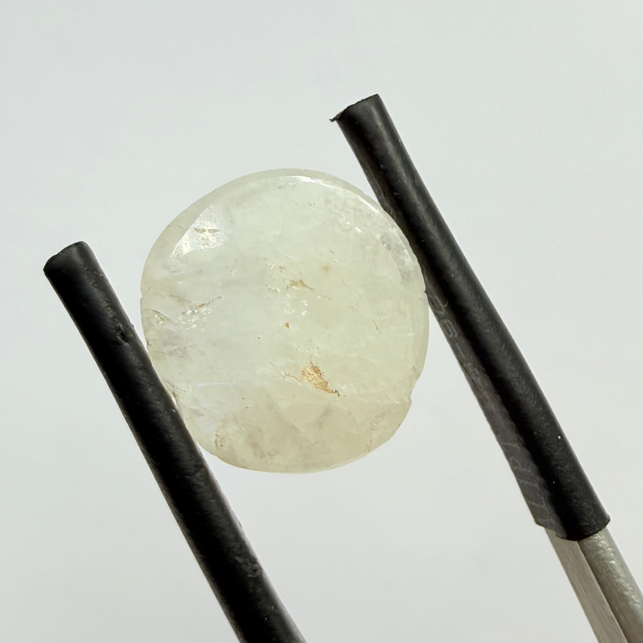 Blue Sheen Moonstone Cabochon, 8.37ct, Tanzania, Untreated Unheated, opaque