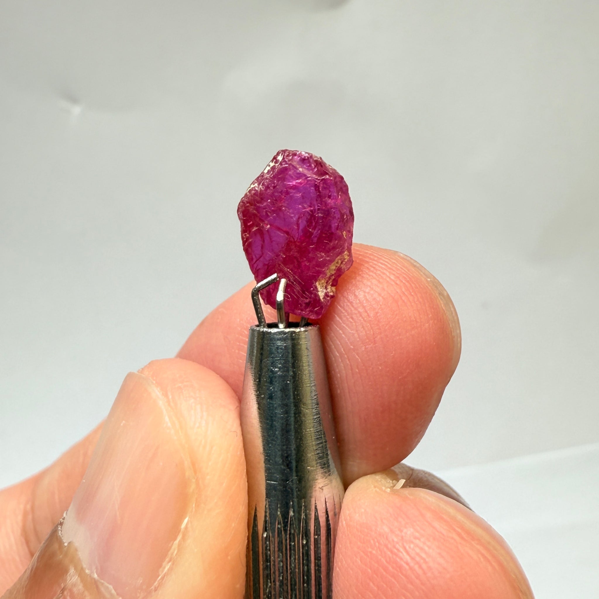 Ruby Crystal, 2.52ct, very thin, Tanzania, Untreated Unheated, not for faceting, excellent to set into jewellery as is