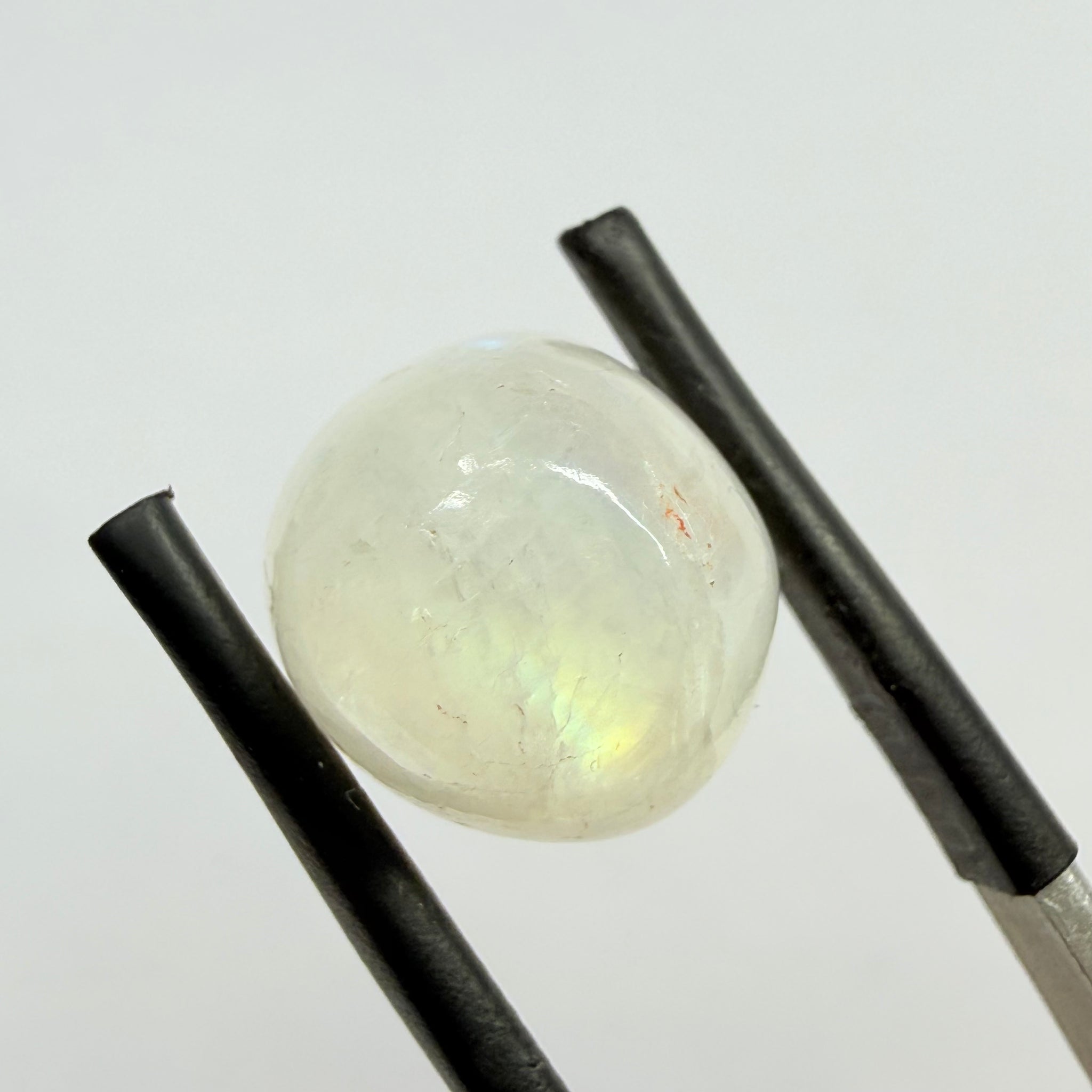 Blue Sheen Moonstone Cabochon, 8.37ct, Tanzania, Untreated Unheated, opaque