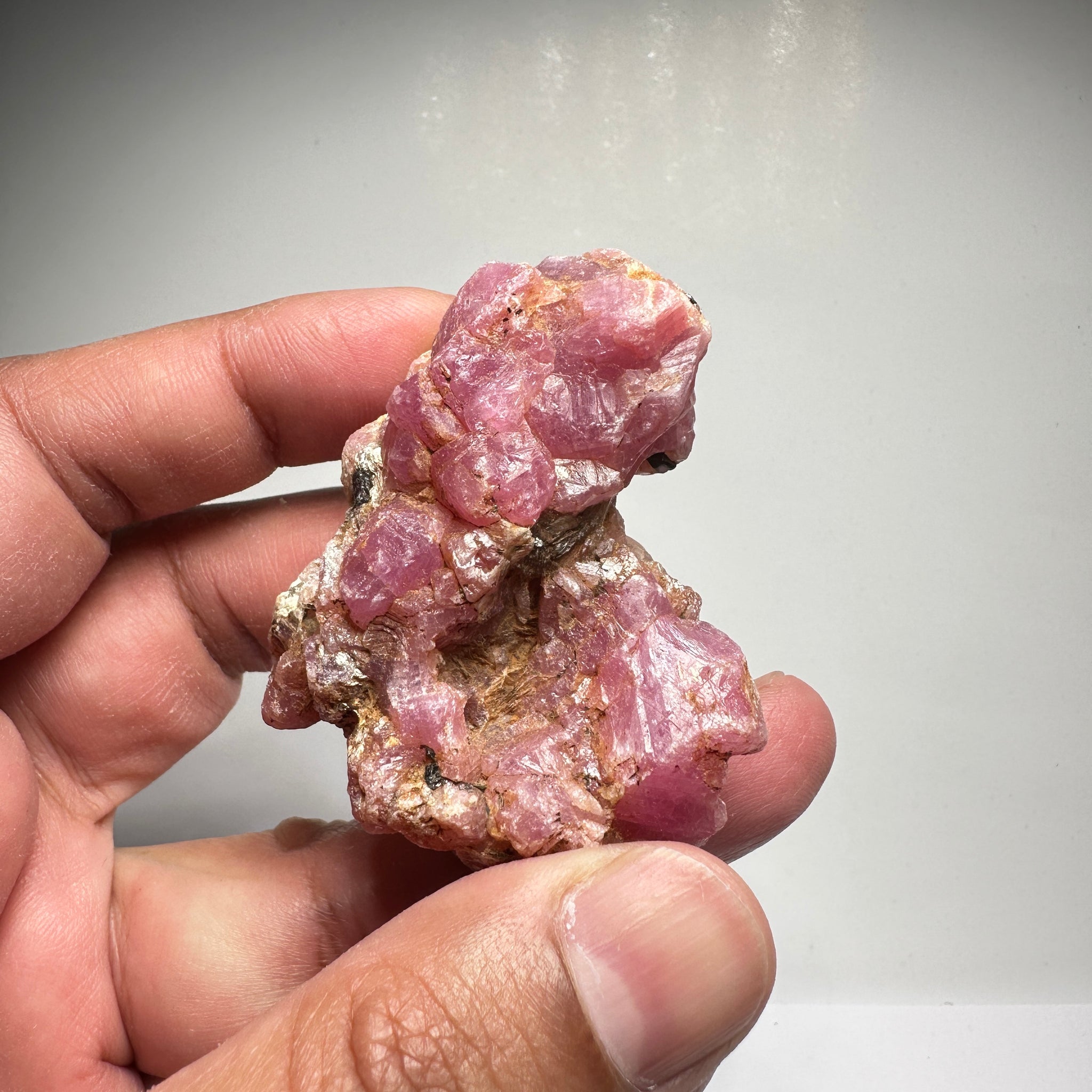 Ruby Crystal Cluster, 483.50ct / 96.70gm, Morogoro, Tanzania, Untreated Unheated, 57 x 30 x 46mm