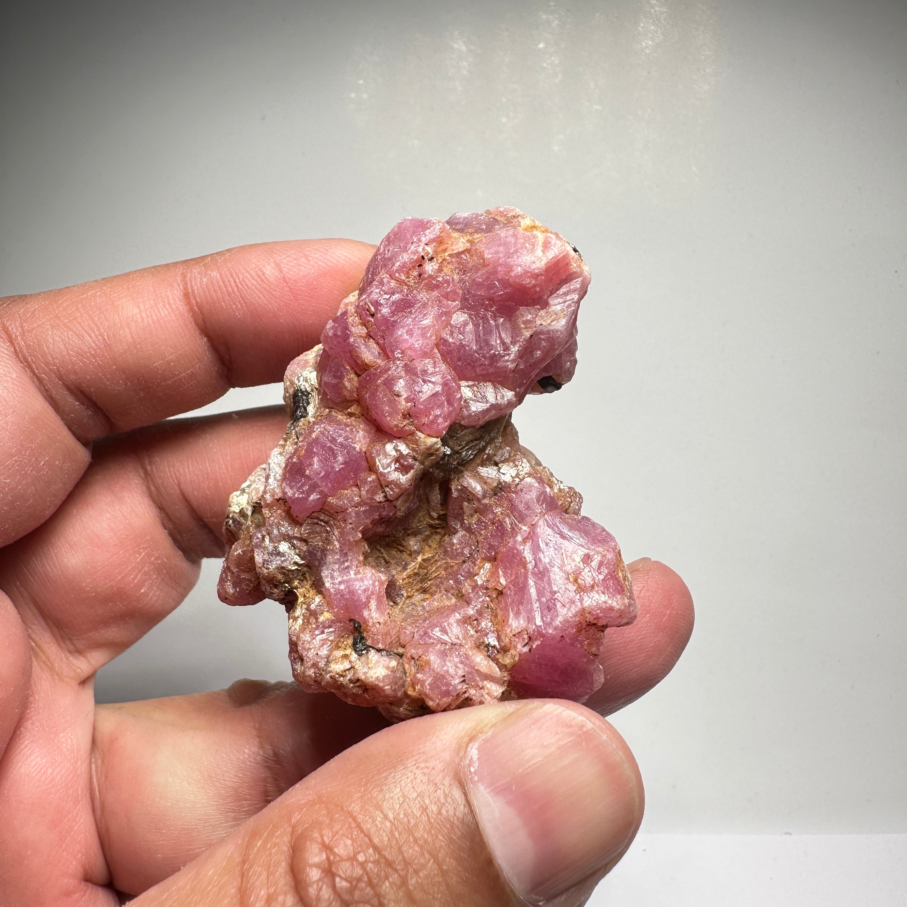 483.50ct / 96.70gm Ruby Crystal Cluster, Morogoro, Tanzania, Untreated Unheated, 57 x 30 x 46mm