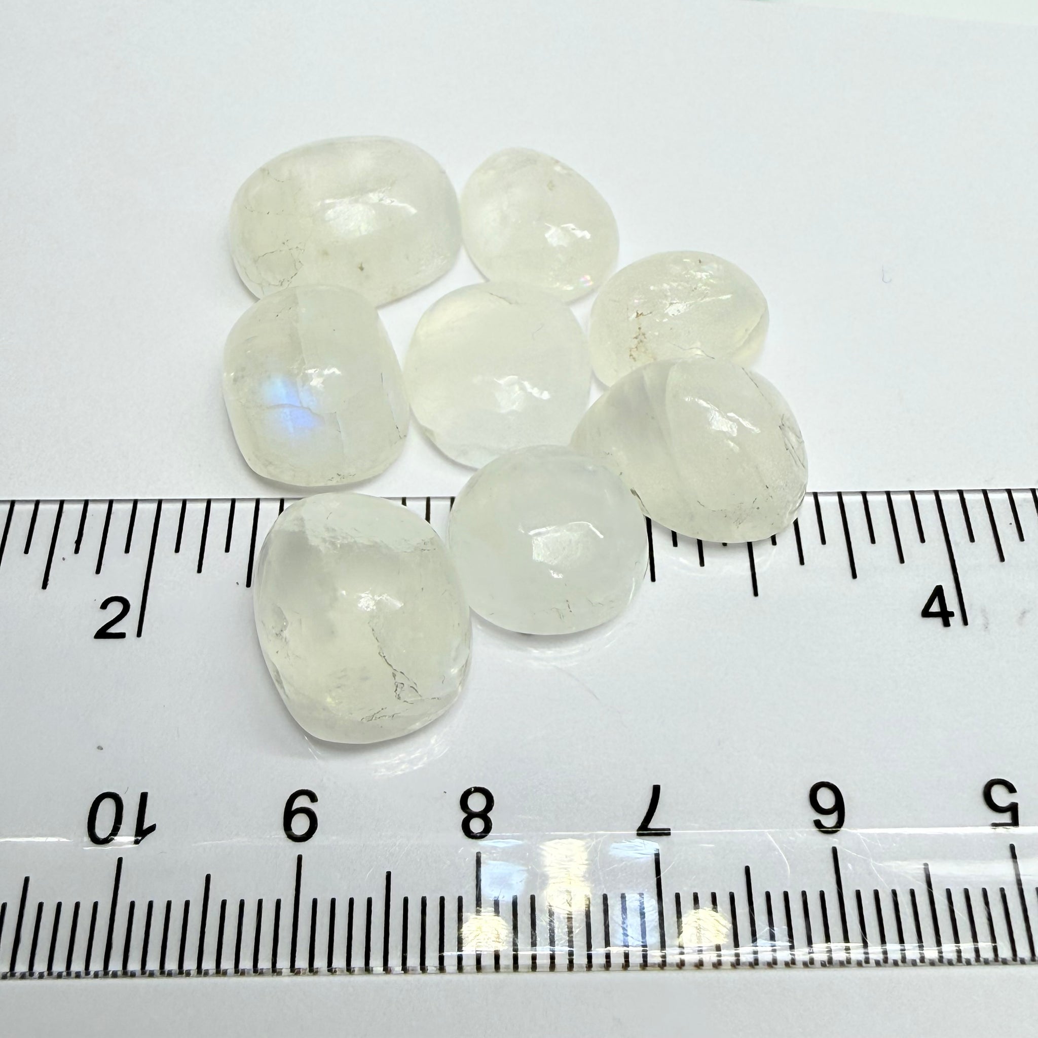 Blue Sheen Moonstone Cabochon Lot, 84.26ct, Tanzania, Untreated Unheated, slight to no sheen