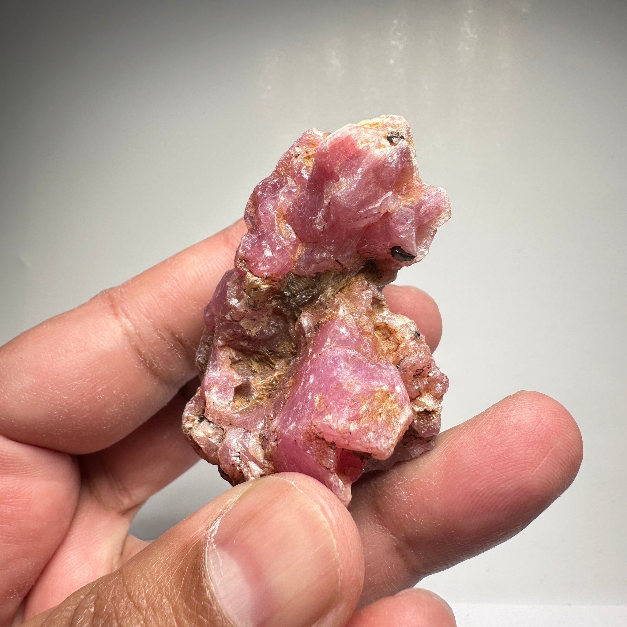 Ruby Crystal Cluster, 483.50ct / 96.70gm, Morogoro, Tanzania, Untreated Unheated, 57 x 30 x 46mm