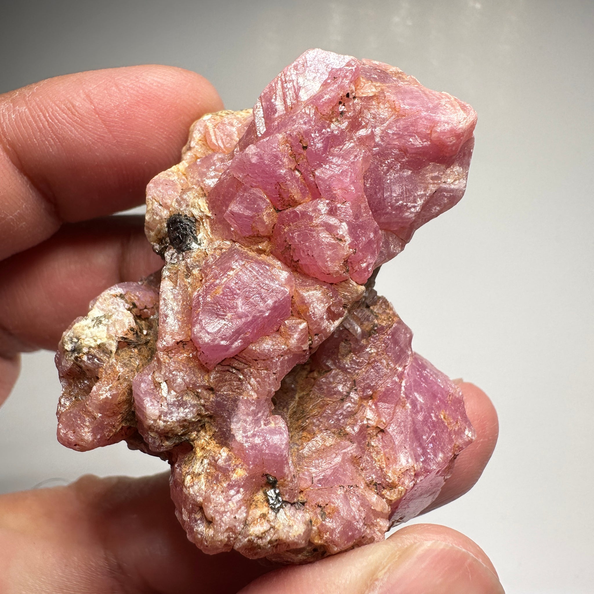 Ruby Crystal Cluster, 483.50ct / 96.70gm, Morogoro, Tanzania, Untreated Unheated, 57 x 30 x 46mm