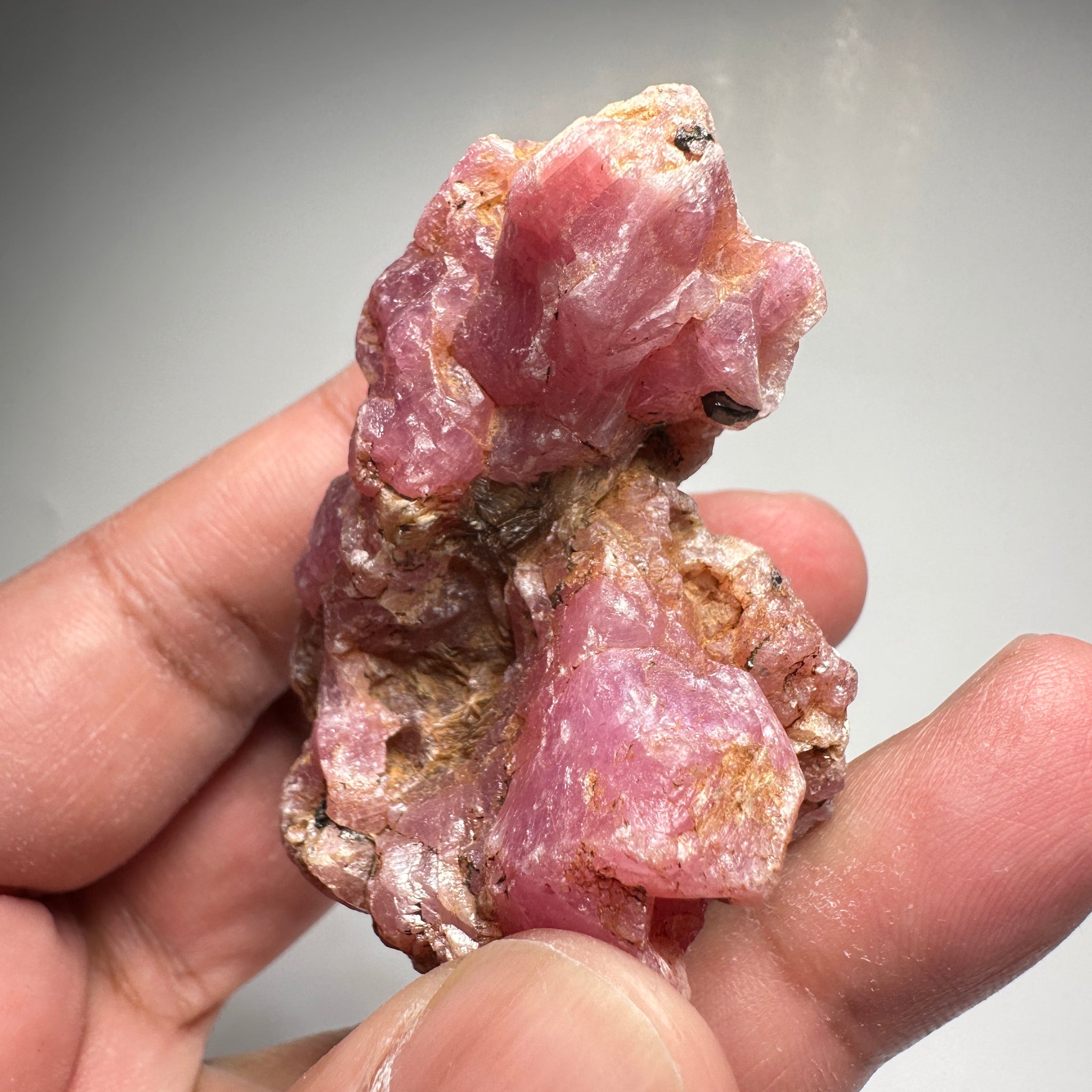 Ruby Crystal Cluster, 483.50ct / 96.70gm, Morogoro, Tanzania, Untreated Unheated, 57 x 30 x 46mm