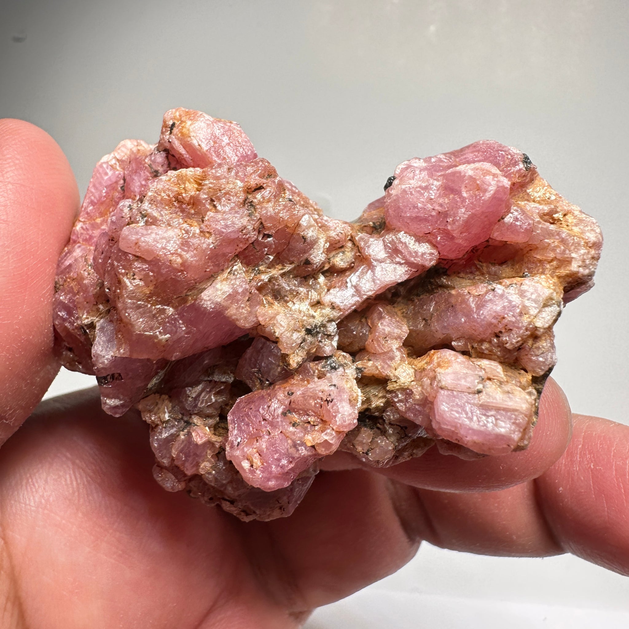 Ruby Crystal Cluster, 483.50ct / 96.70gm, Morogoro, Tanzania, Untreated Unheated, 57 x 30 x 46mm