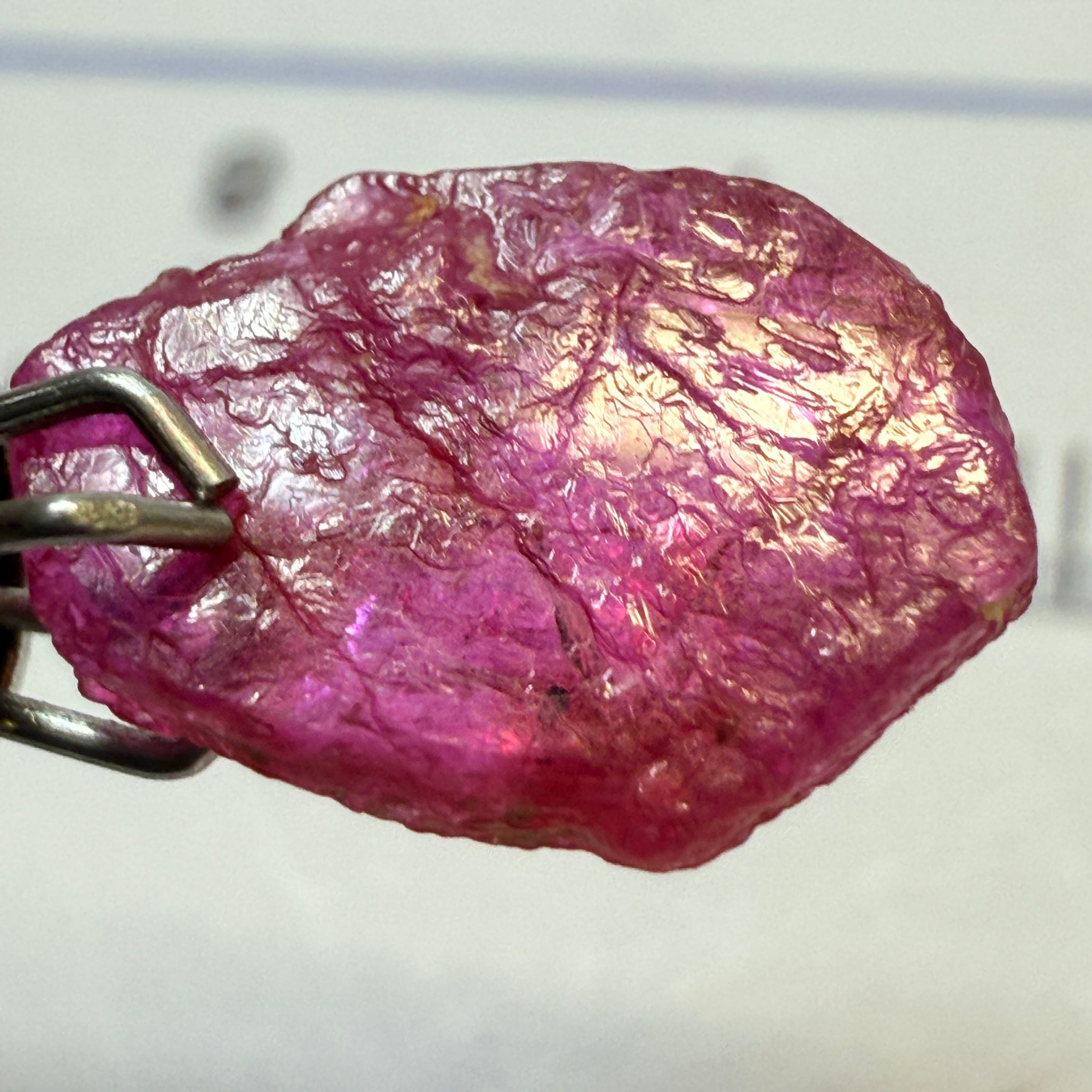 Ruby Crystal, 2.52ct, very thin, Tanzania, Untreated Unheated, not for faceting, excellent to set into jewellery as is