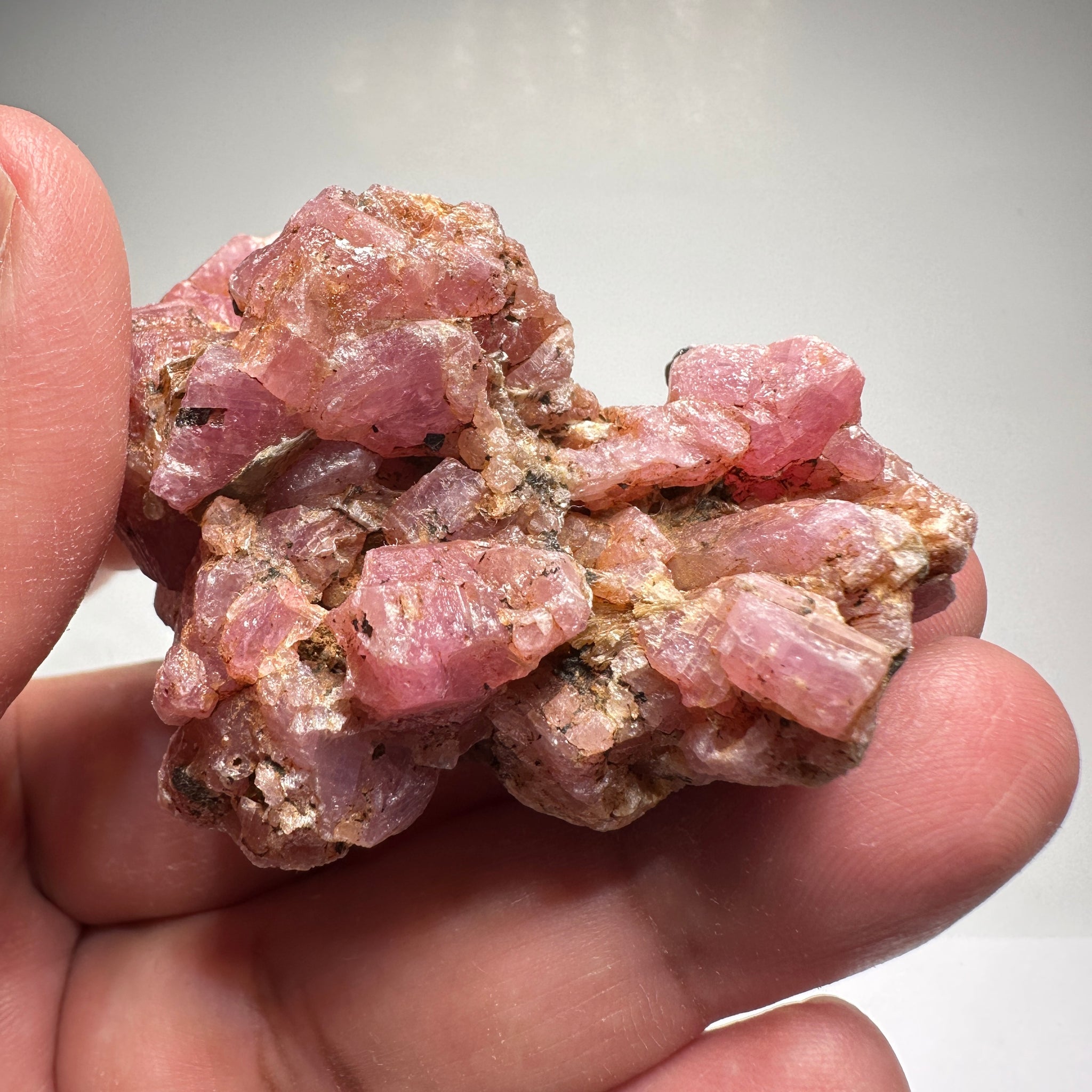 Ruby Crystal Cluster, 483.50ct / 96.70gm, Morogoro, Tanzania, Untreated Unheated, 57 x 30 x 46mm