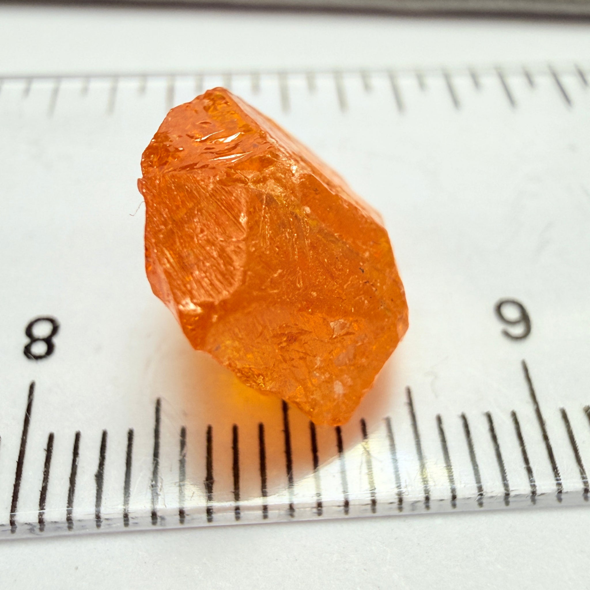 Mandarin Garnet, 11.04ct, Loliondo, Tanzania, Untreated Unheated, flat stone, inclusions inside but great to set in jewellery as is