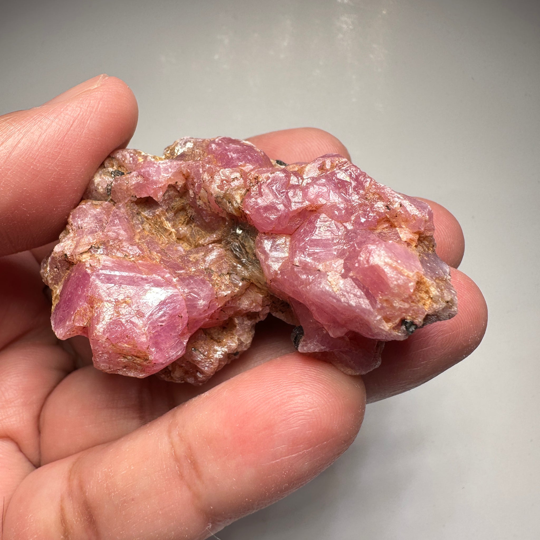 Ruby Crystal Cluster, 483.50ct / 96.70gm, Morogoro, Tanzania, Untreated Unheated, 57 x 30 x 46mm