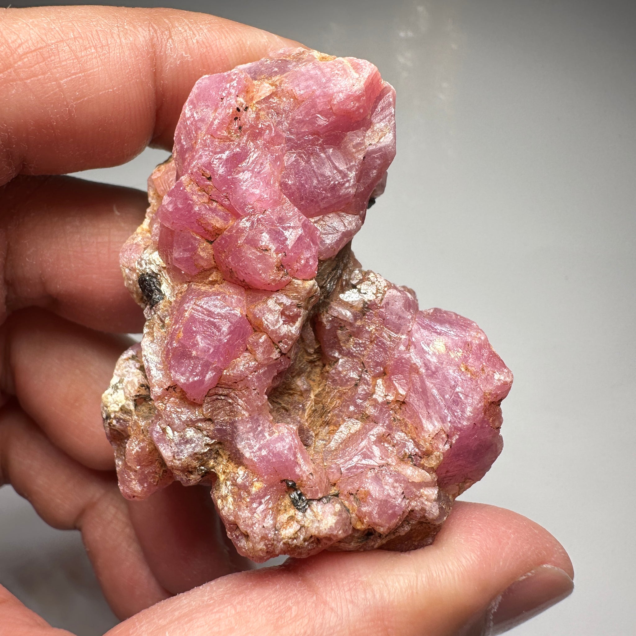 Ruby Crystal Cluster, 483.50ct / 96.70gm, Morogoro, Tanzania, Untreated Unheated, 57 x 30 x 46mm