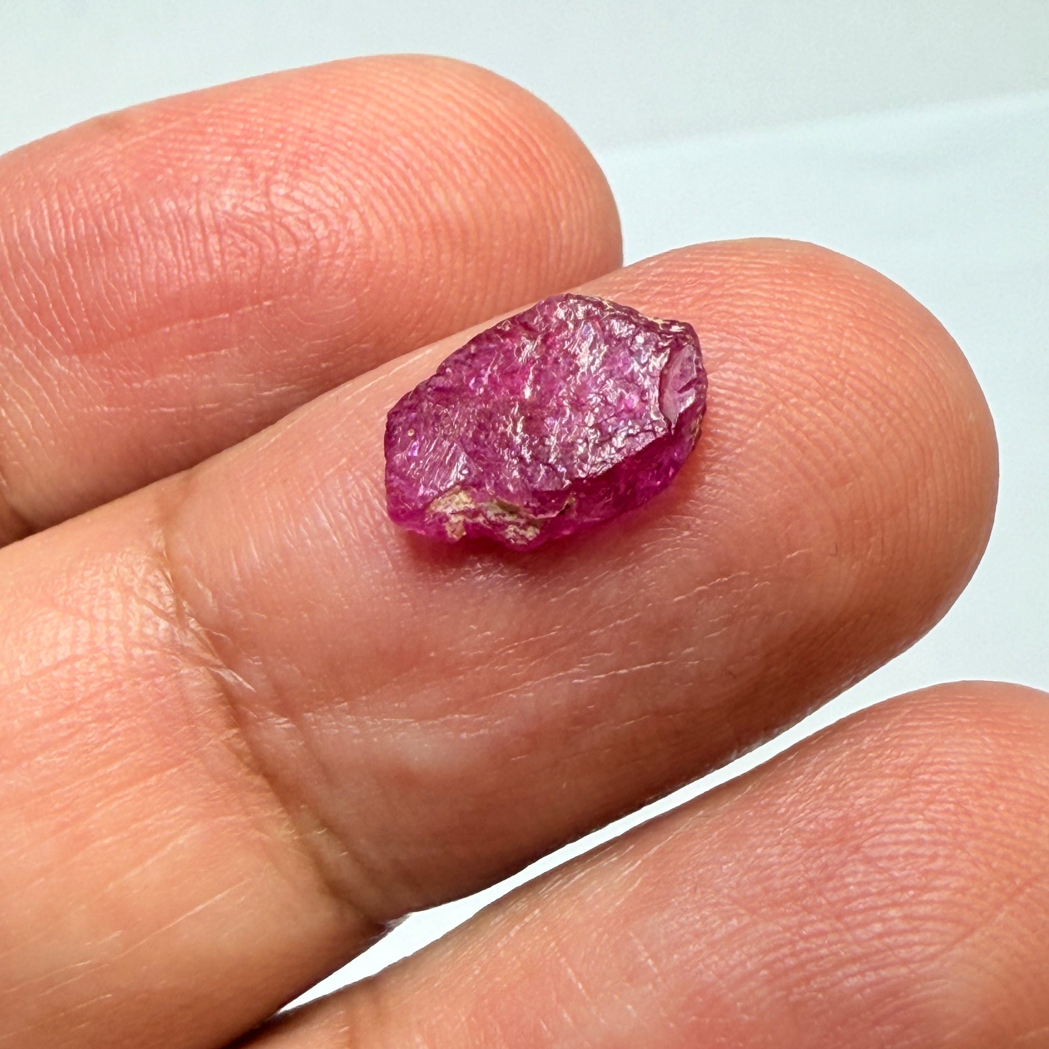 Ruby Crystal, 2.52ct, very thin, Tanzania, Untreated Unheated, not for faceting, excellent to set into jewellery as is