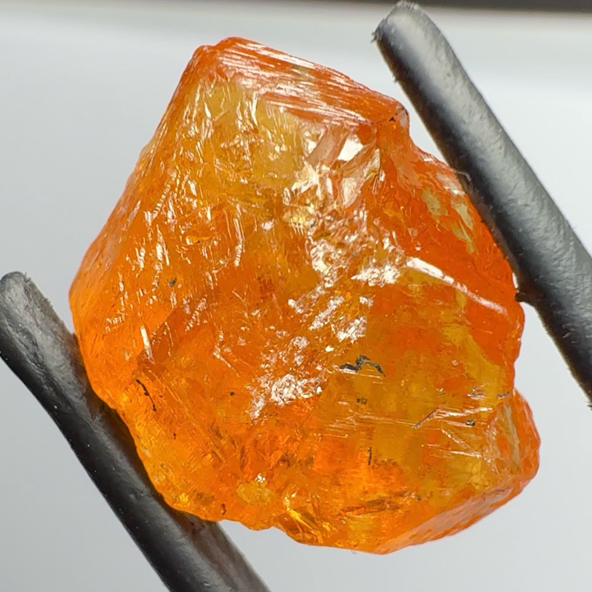 Mandarin Garnet, 11.04ct, Loliondo, Tanzania, Untreated Unheated, flat stone, inclusions inside but great to set in jewellery as is