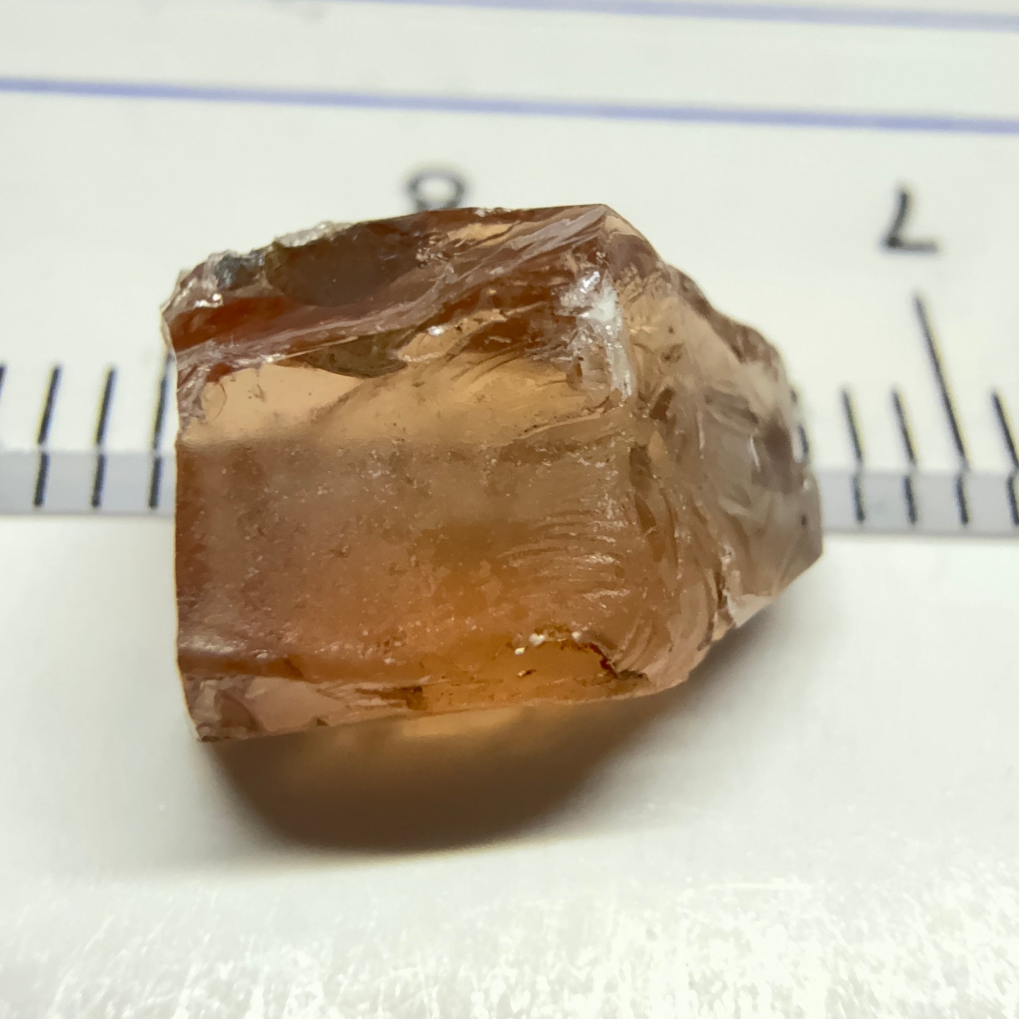Peach Malaya Garnet, 5.10ct, vvs with very slight silk, slightly flattish shape, see pictures, Unheated Untreated, Umba Valley Tanzania