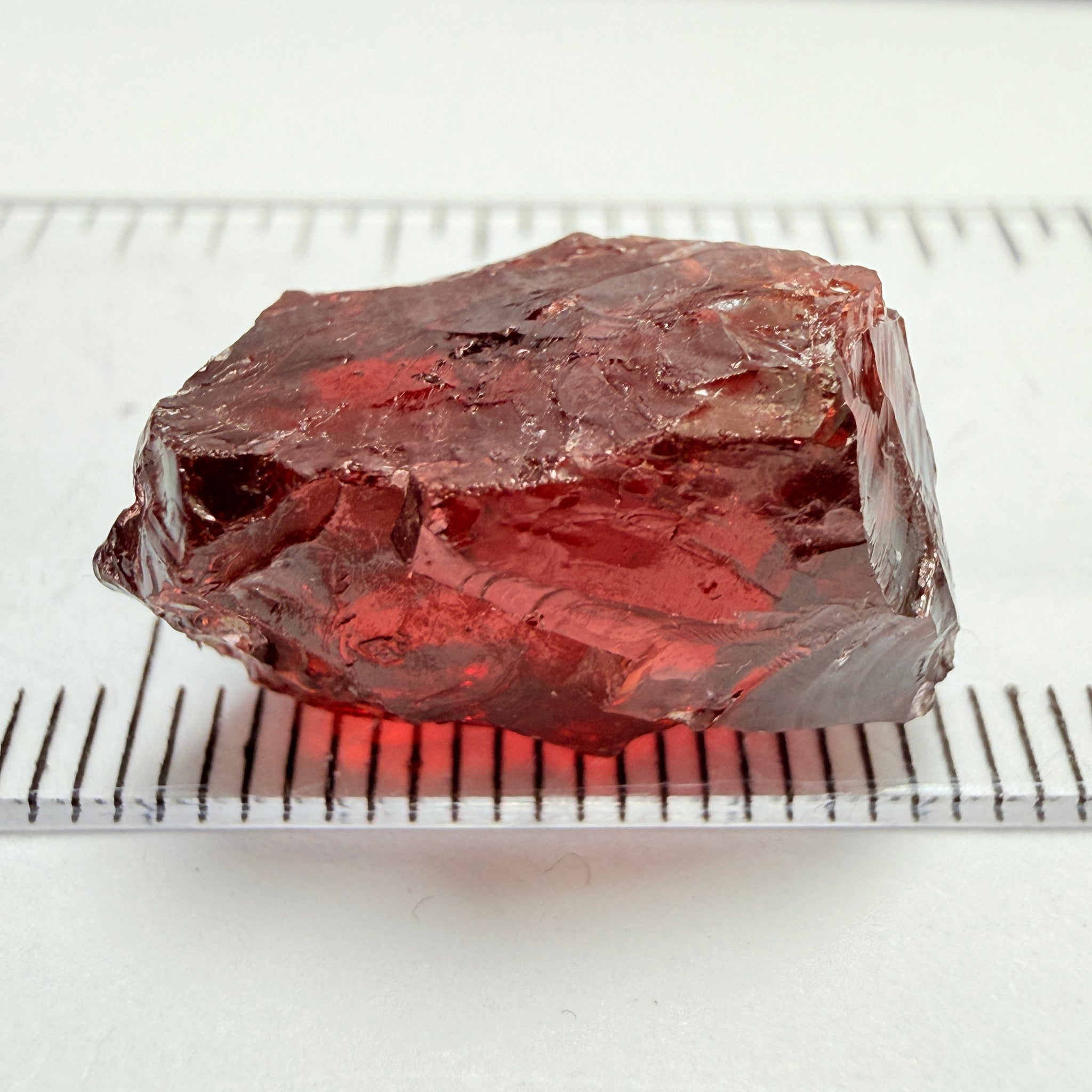 Umba Garnet, 24.09ct, Umba Valley, Tanzania, Untreated Unheated, slightly spotty