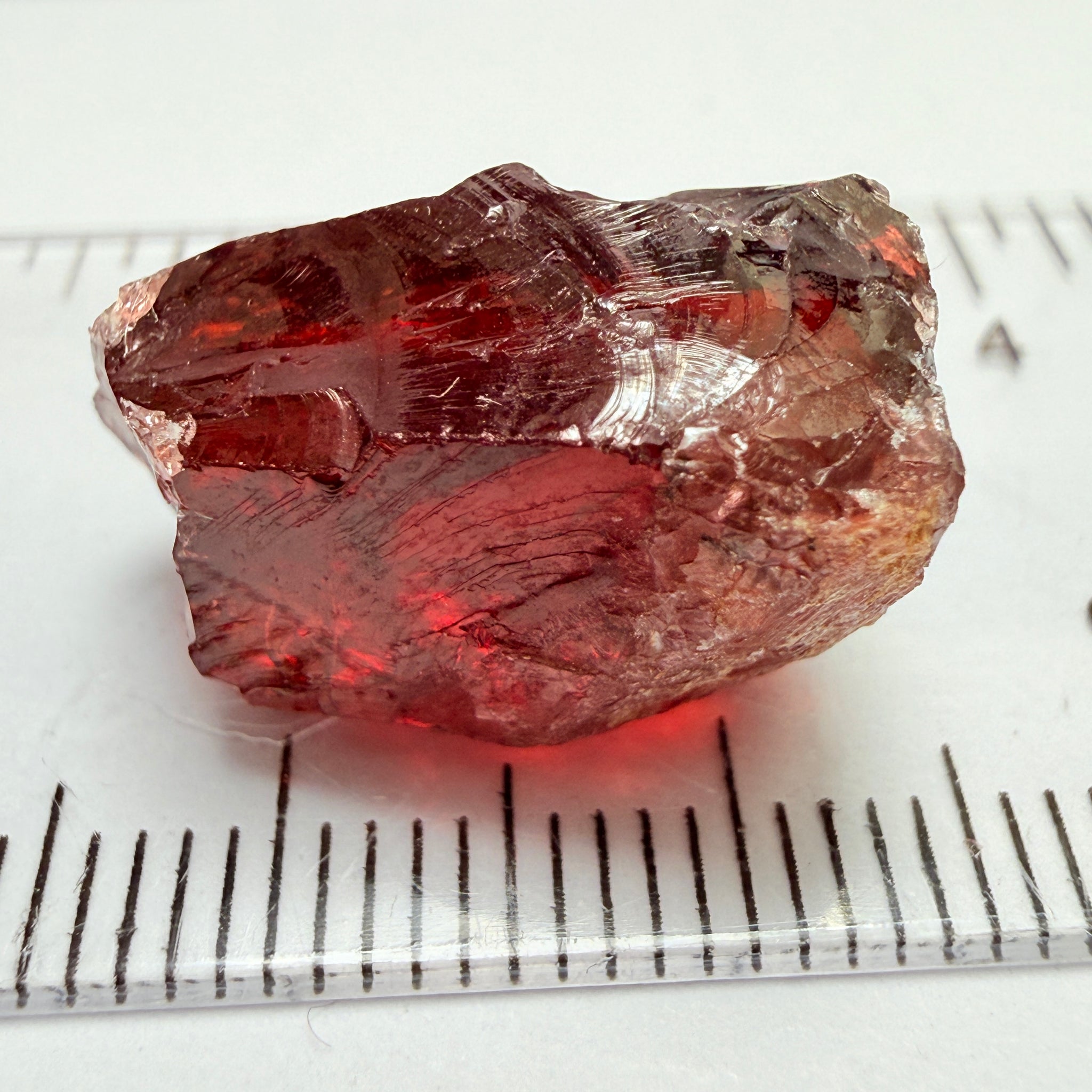Umba Garnet, 24.09ct, Umba Valley, Tanzania, Untreated Unheated, slightly spotty