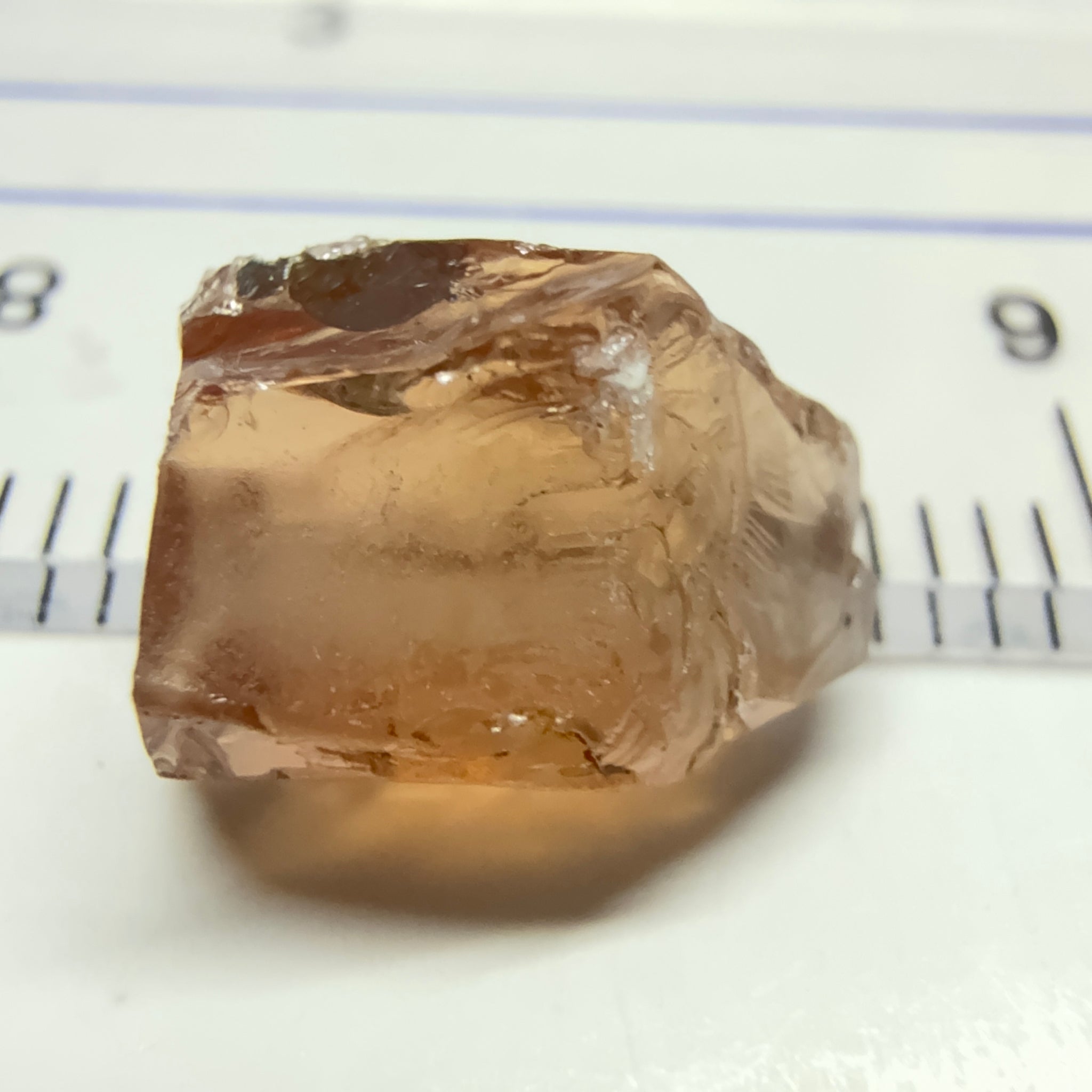 Peach Malaya Garnet, 5.10ct, vvs with very slight silk, slightly flattish shape, see pictures, Unheated Untreated, Umba Valley Tanzania
