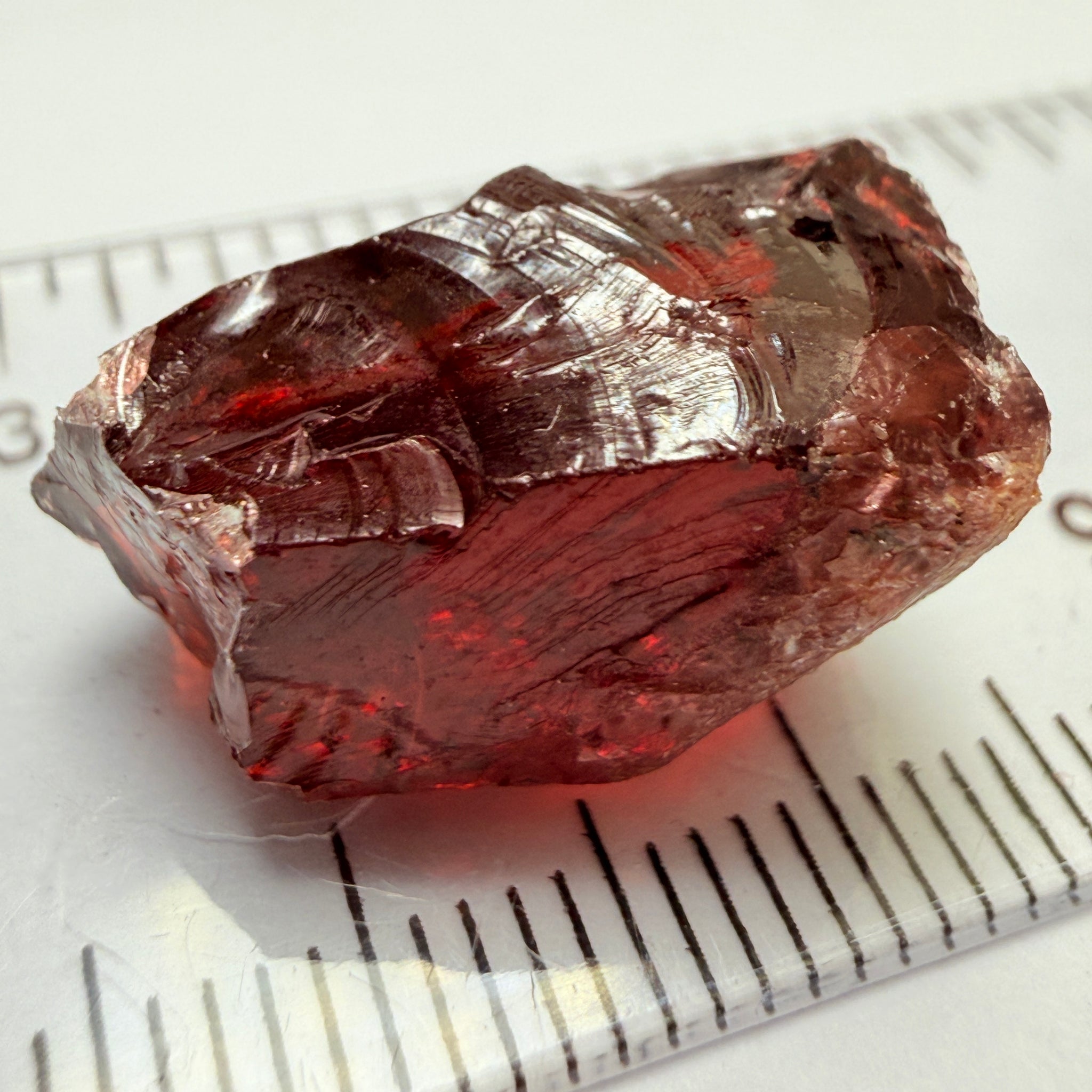 Umba Garnet, 24.09ct, Umba Valley, Tanzania, Untreated Unheated, slightly spotty