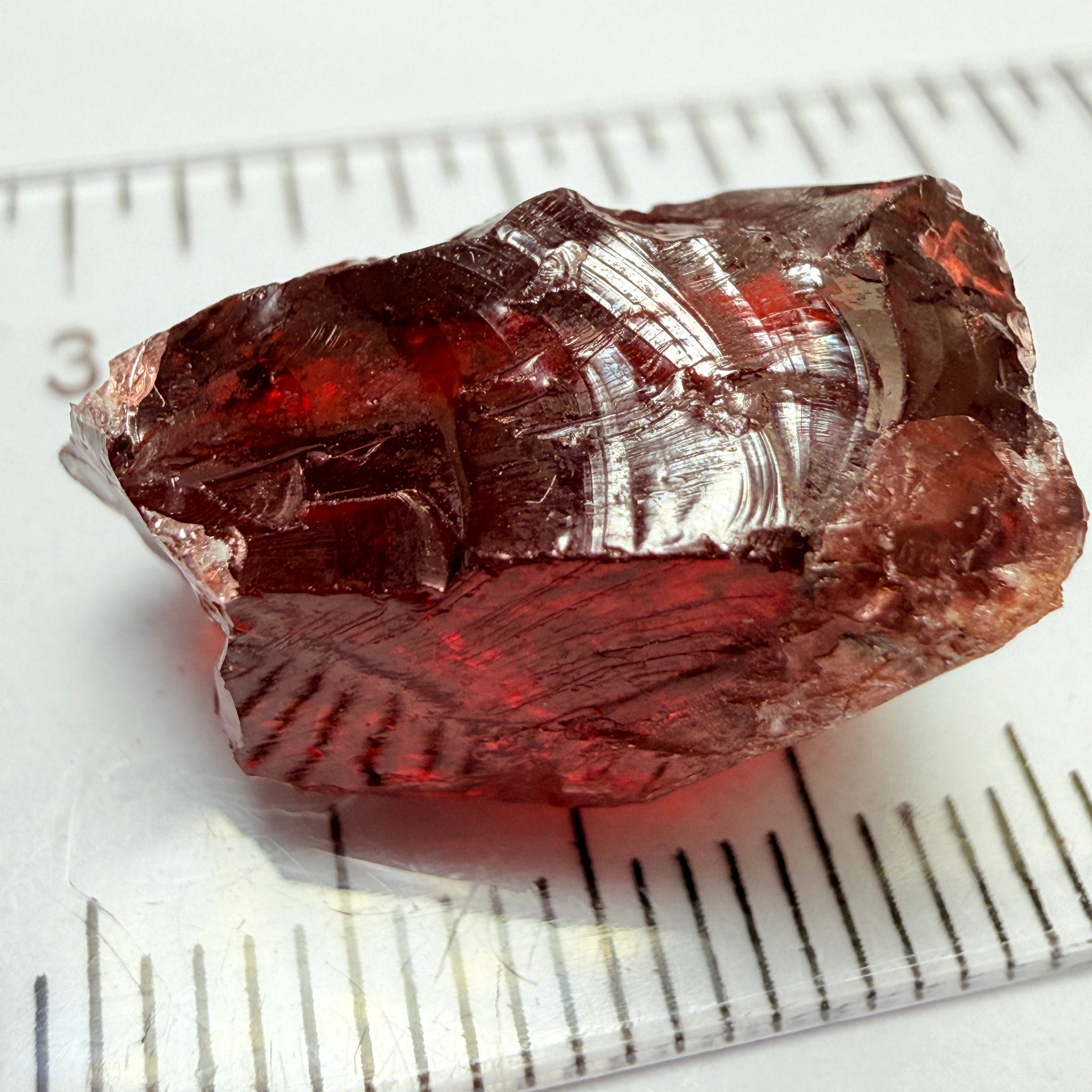 Umba Garnet, 24.09ct, Umba Valley, Tanzania, Untreated Unheated, slightly spotty